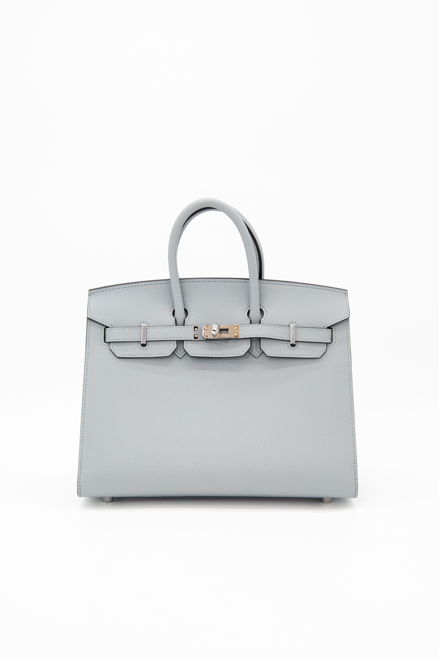 Hermès "Birkin Bag 25" Handtasche in Hellgrau