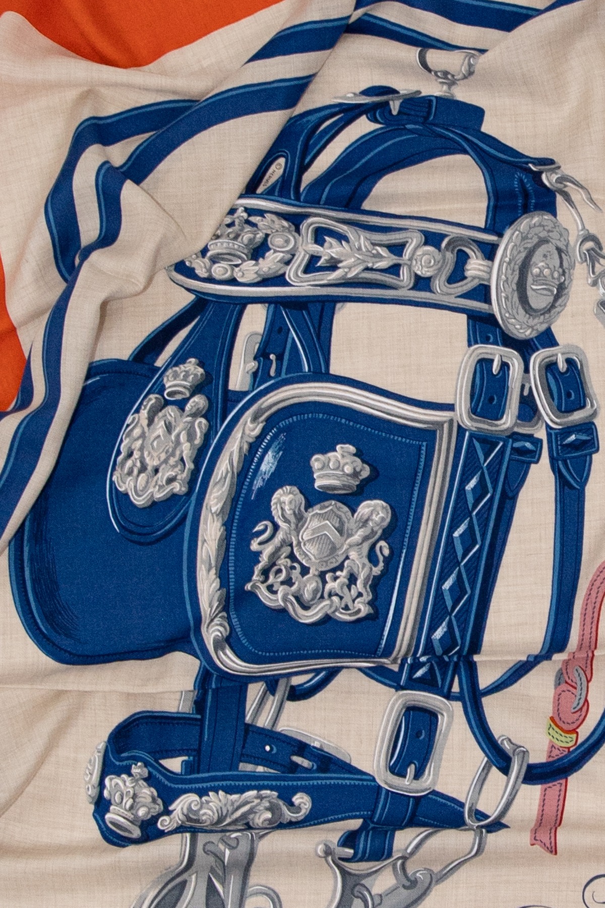 Hermès „Brides de Gala“ Tuch in Orange und Bunt