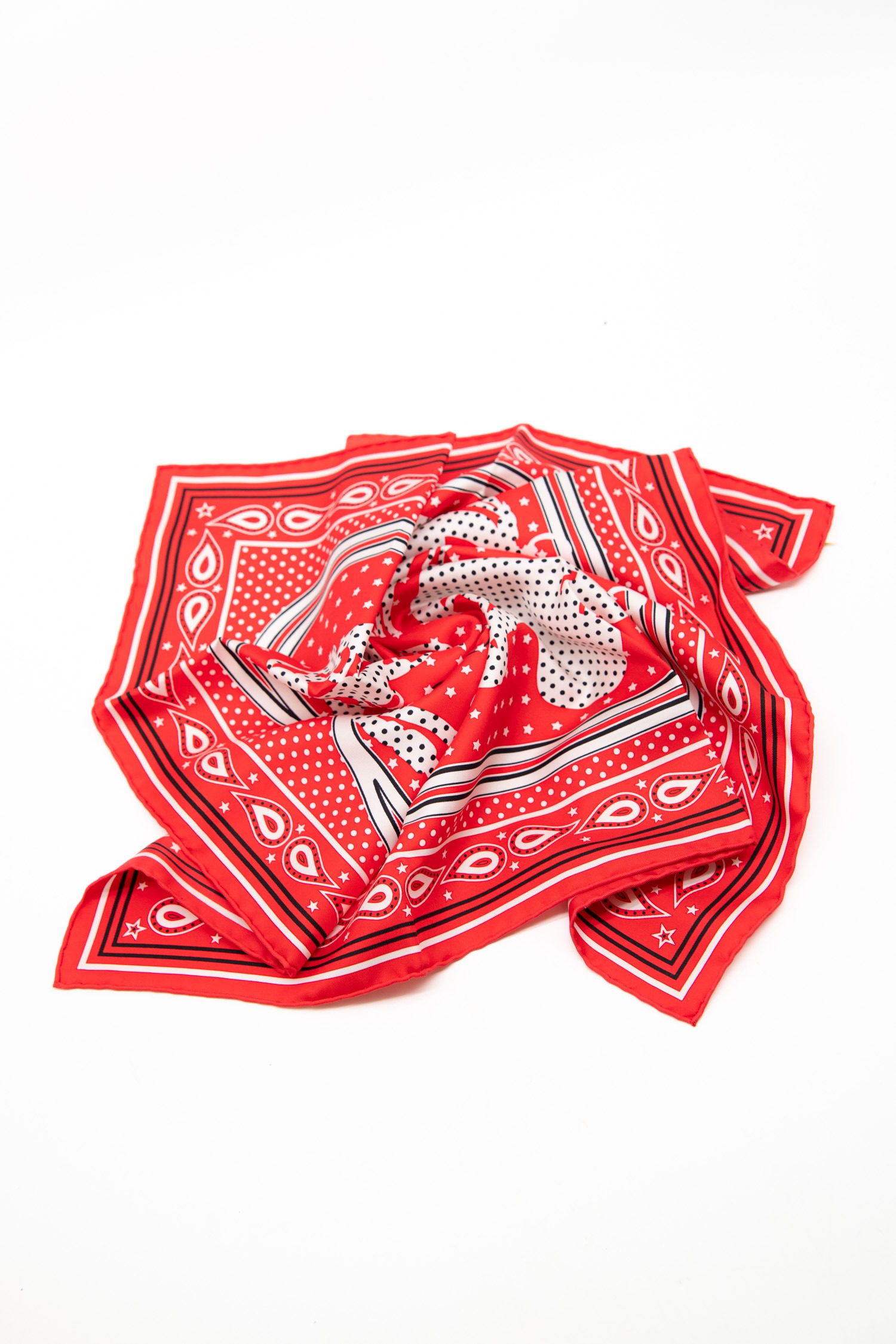 Hermès „Brides de Gala“ Seidentuch in Rot, Weiß und Schwarz