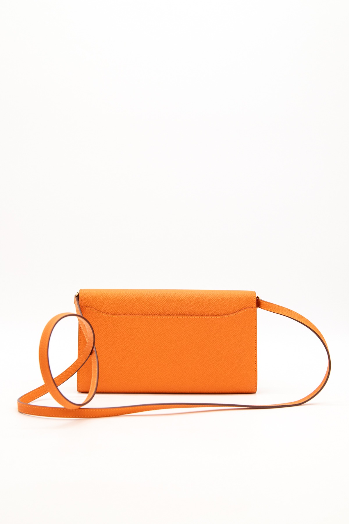 Hermès "Constance To Go" Clutch in Orange und Gold