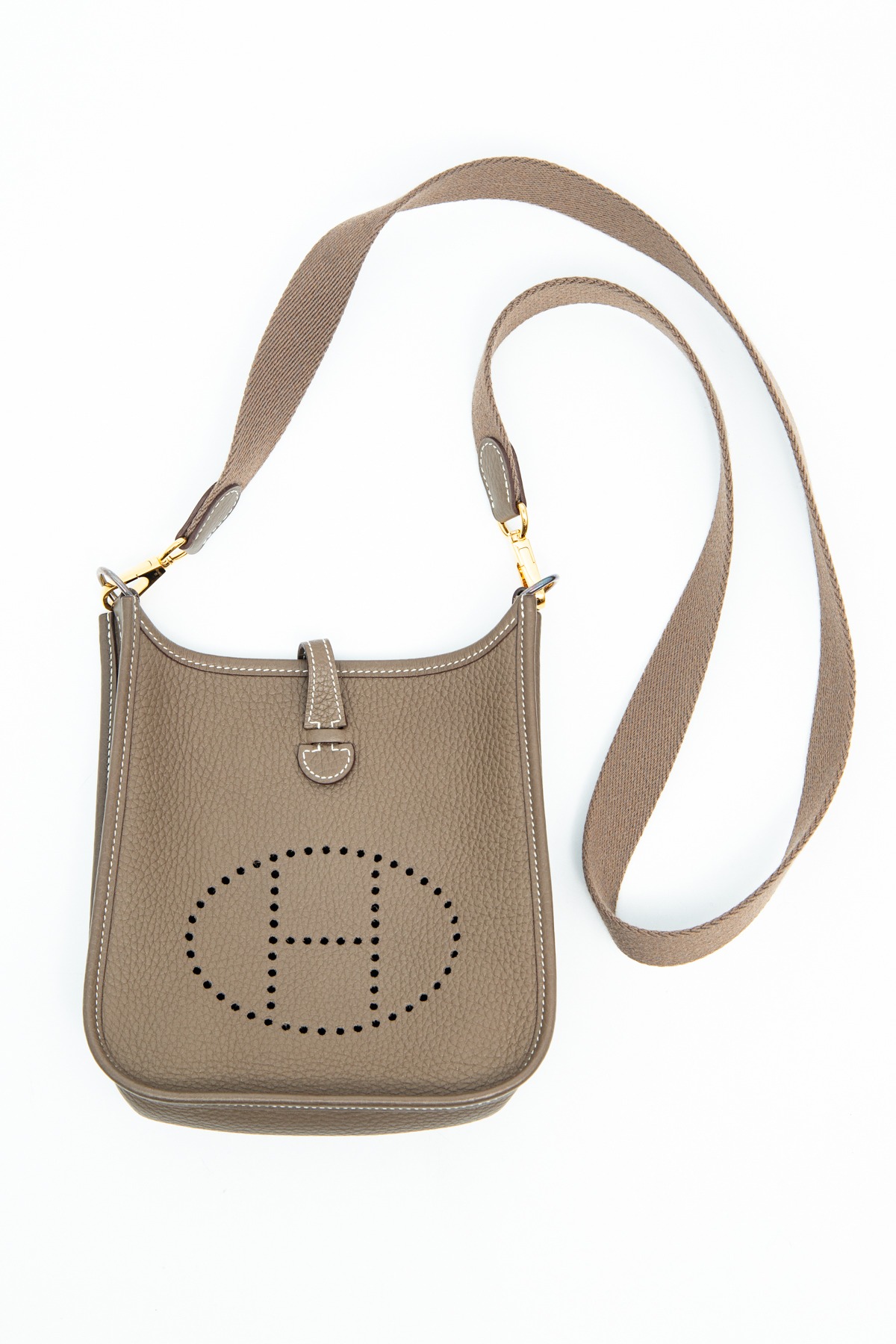Hermès "Evelyne 18" Umhängetasche in Taupe
