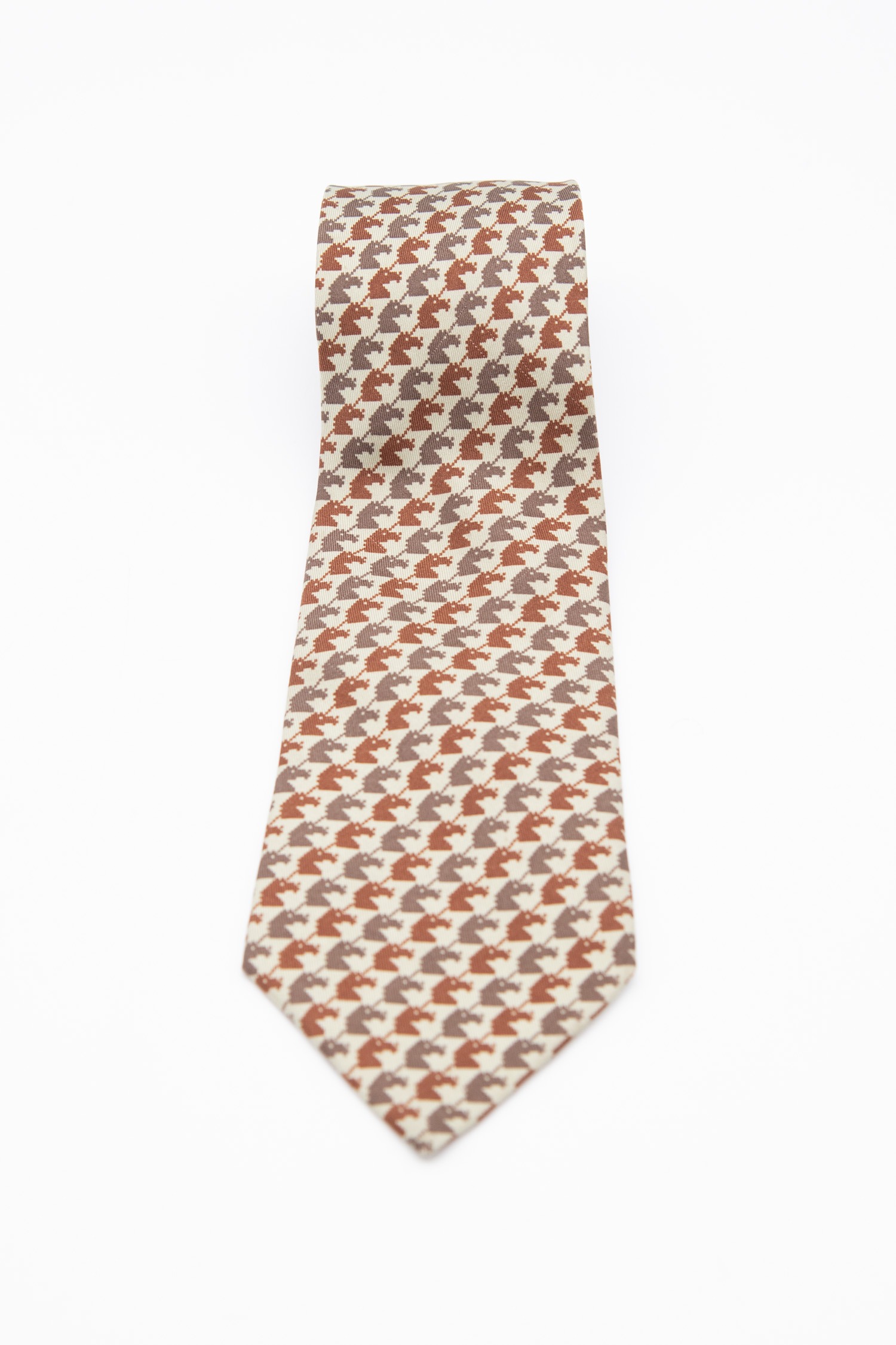 Hermès Krawatte mit Pferdekopf-Muster