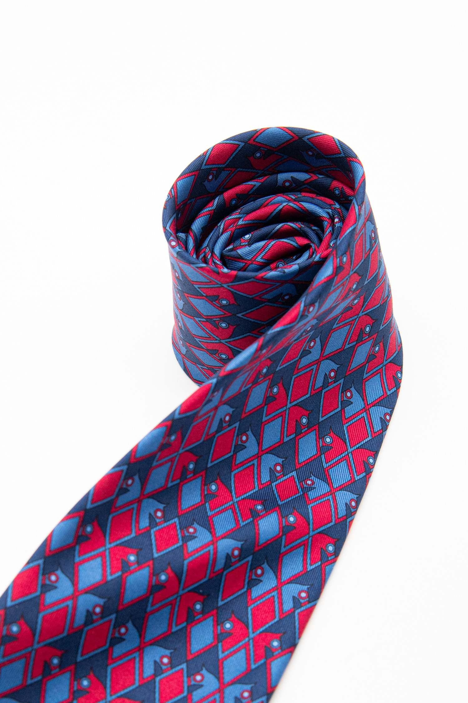 Hermès Krawatte mit grafischem Pferde Muster