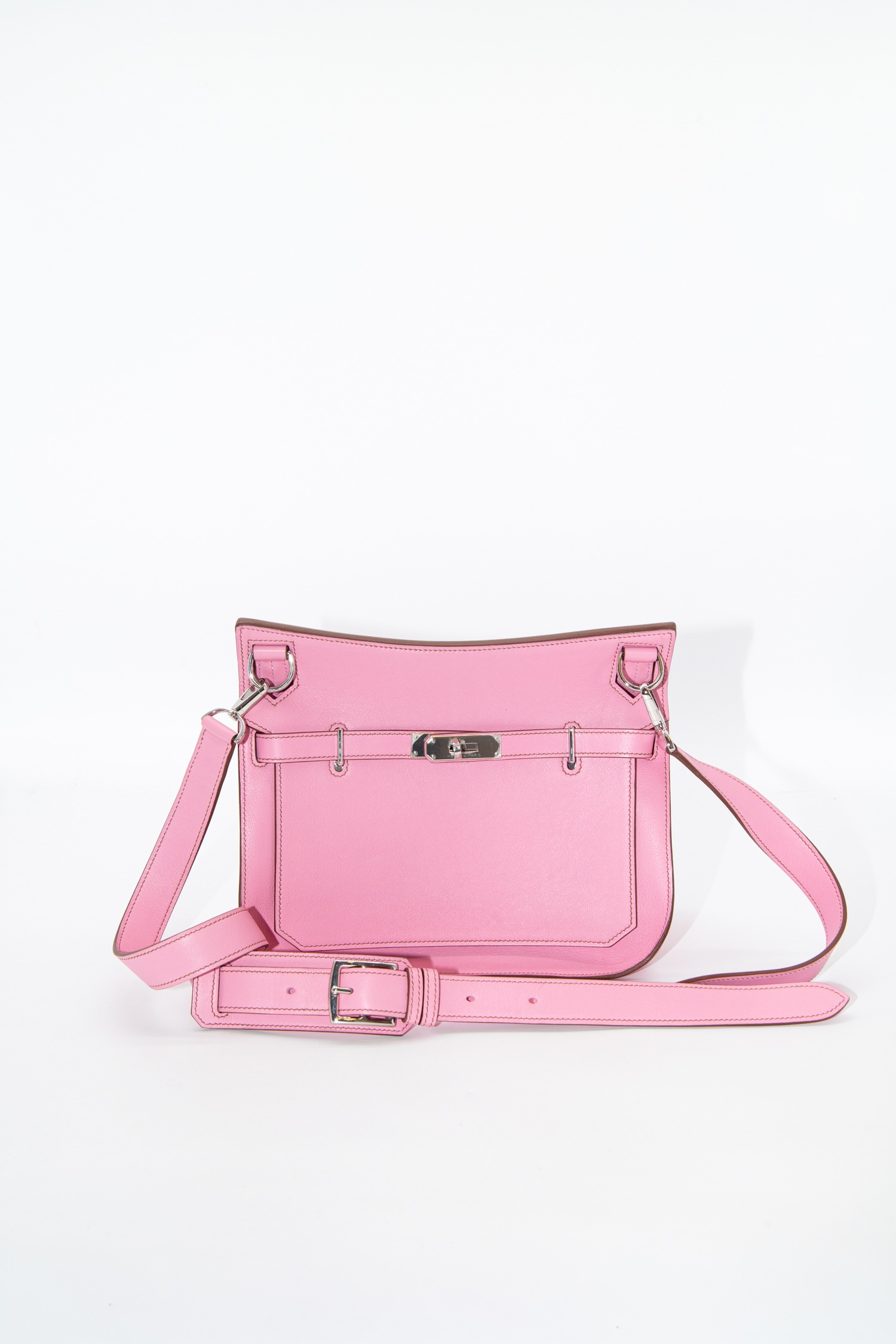 Hermès "Jypsière " Crossbody Tasche in Rosa und Silber