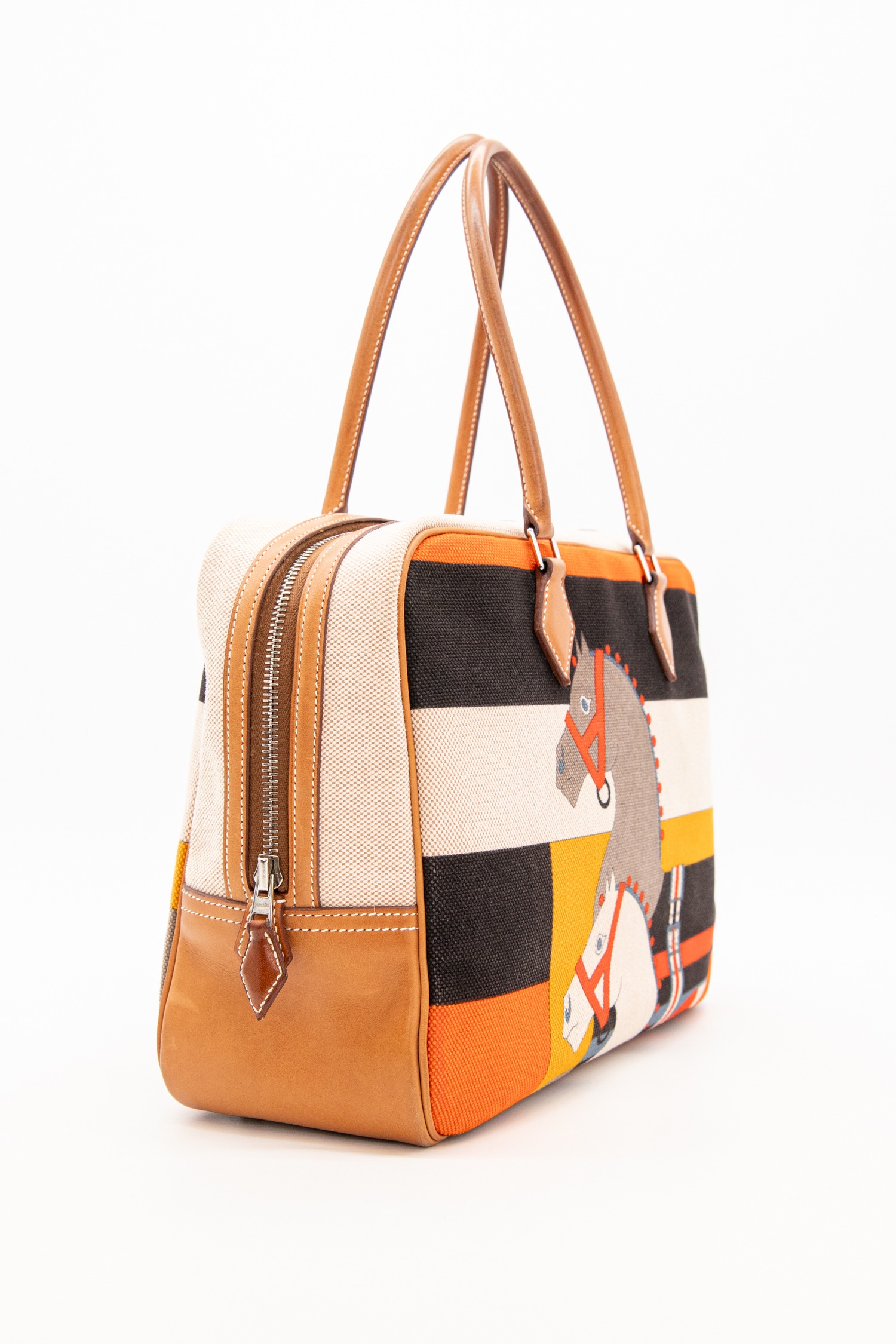 Hermès „Plume 32“ Handtasche mit Rocobar-Print