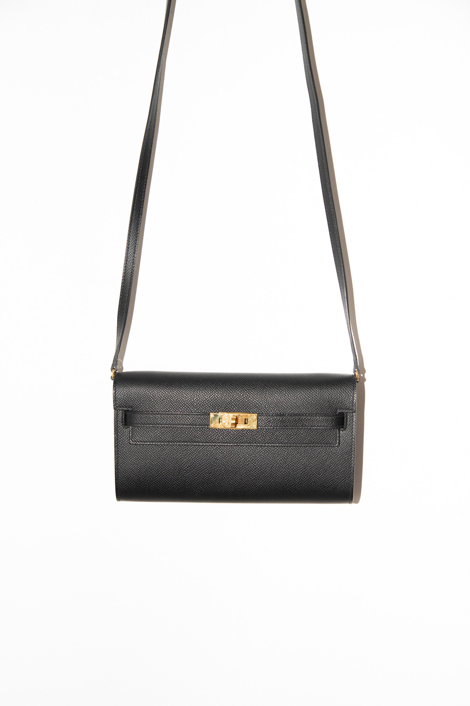 Hermès "Mini Kelly To Go" Umhängetasche in Schwarz