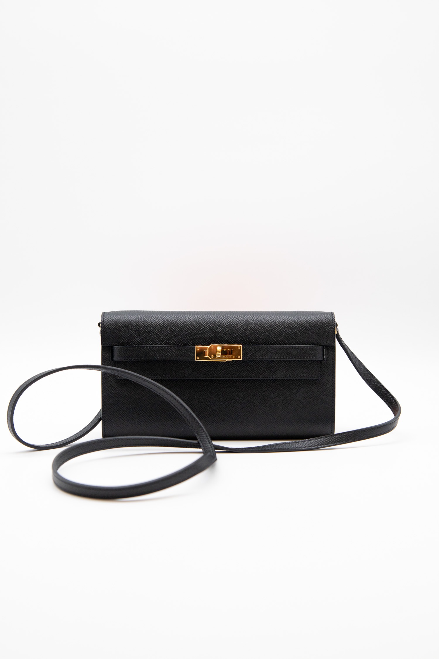 Hermès "Mini Kelly To Go" Umhängetasche in Schwarz