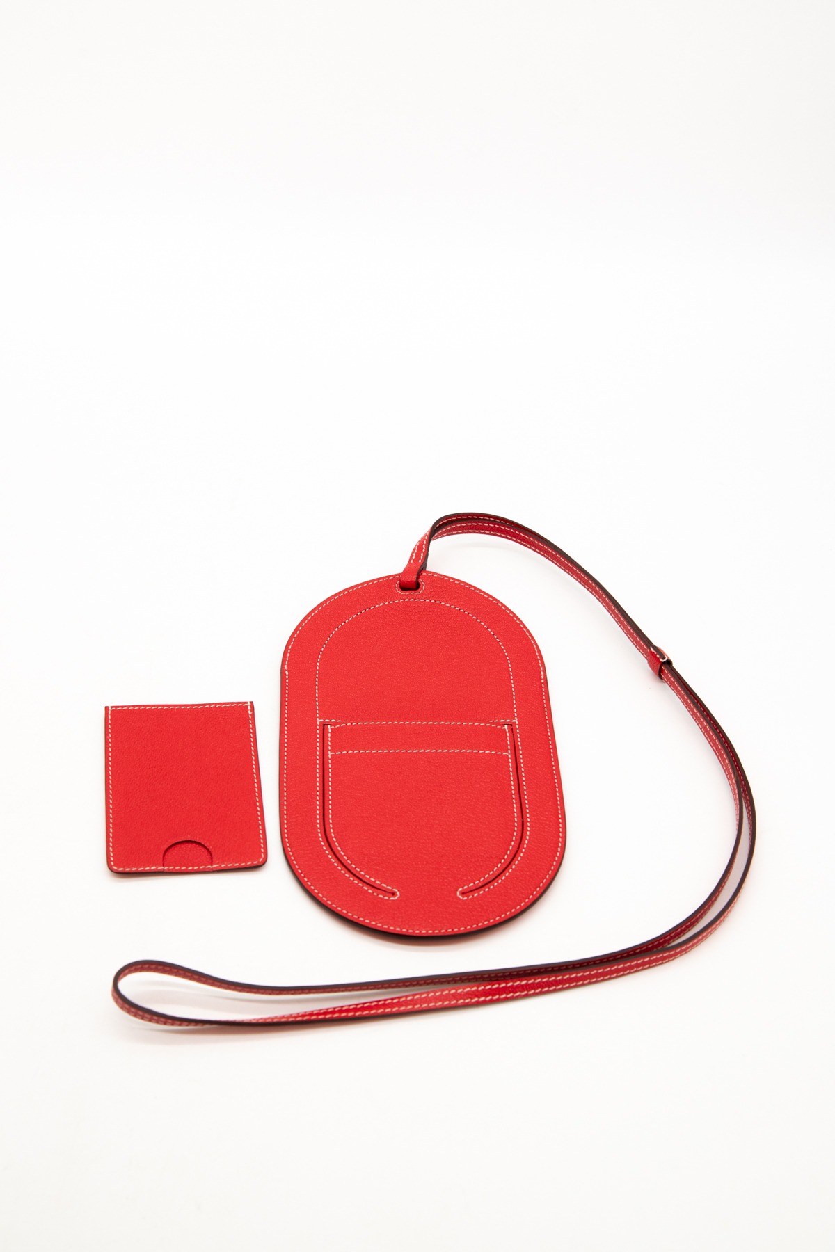 Hermès "In the Loop To Go" Smartphone-Hülle in Rot und Weiß