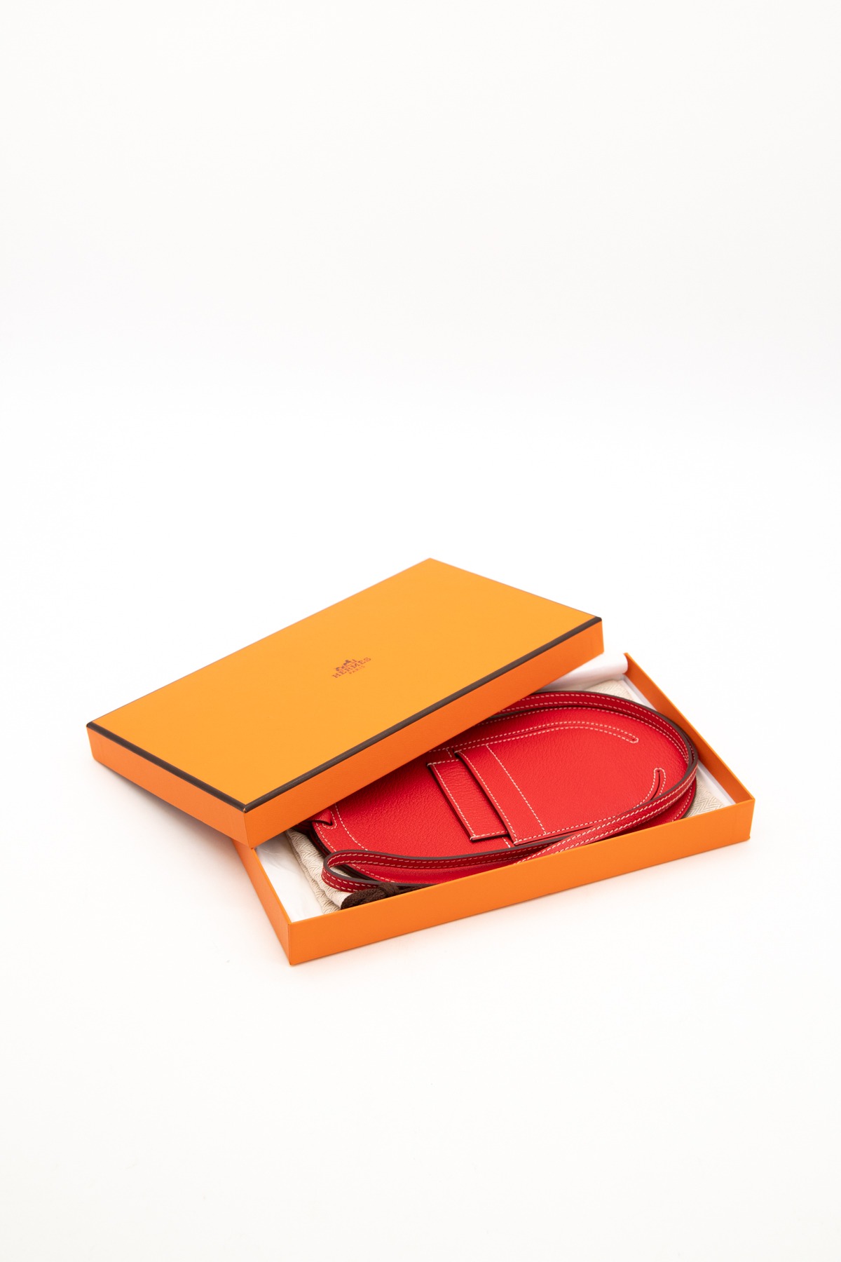 Hermès "In the Loop To Go" Smartphone-Hülle in Rot und Weiß