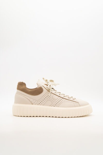 Hogan H-Stripes Sneaker in Ecru