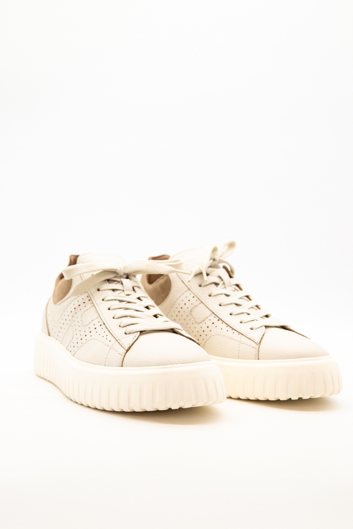Hogan H-Stripes Sneaker in Ecru