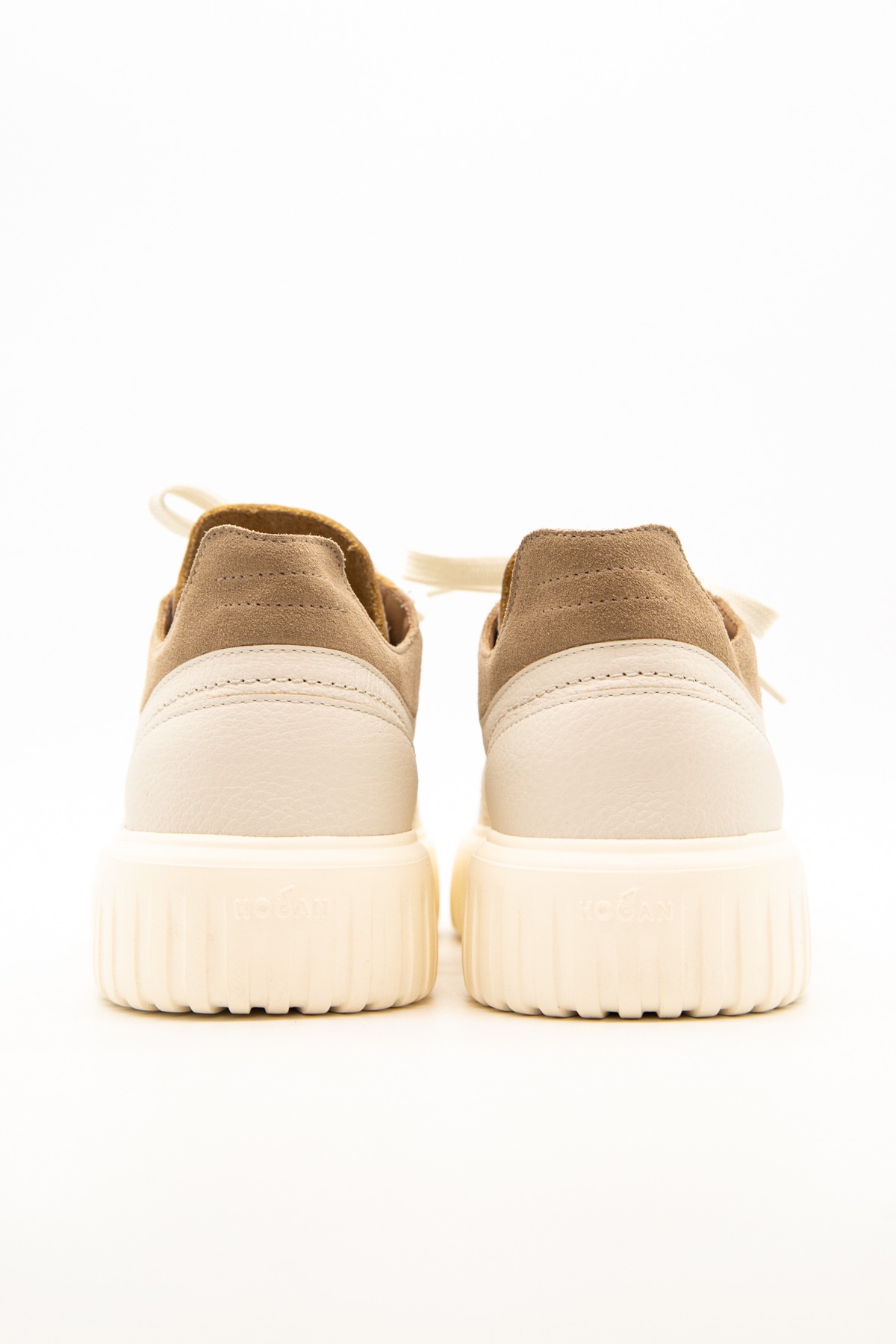 Hogan H-Stripes Sneaker in Ecru