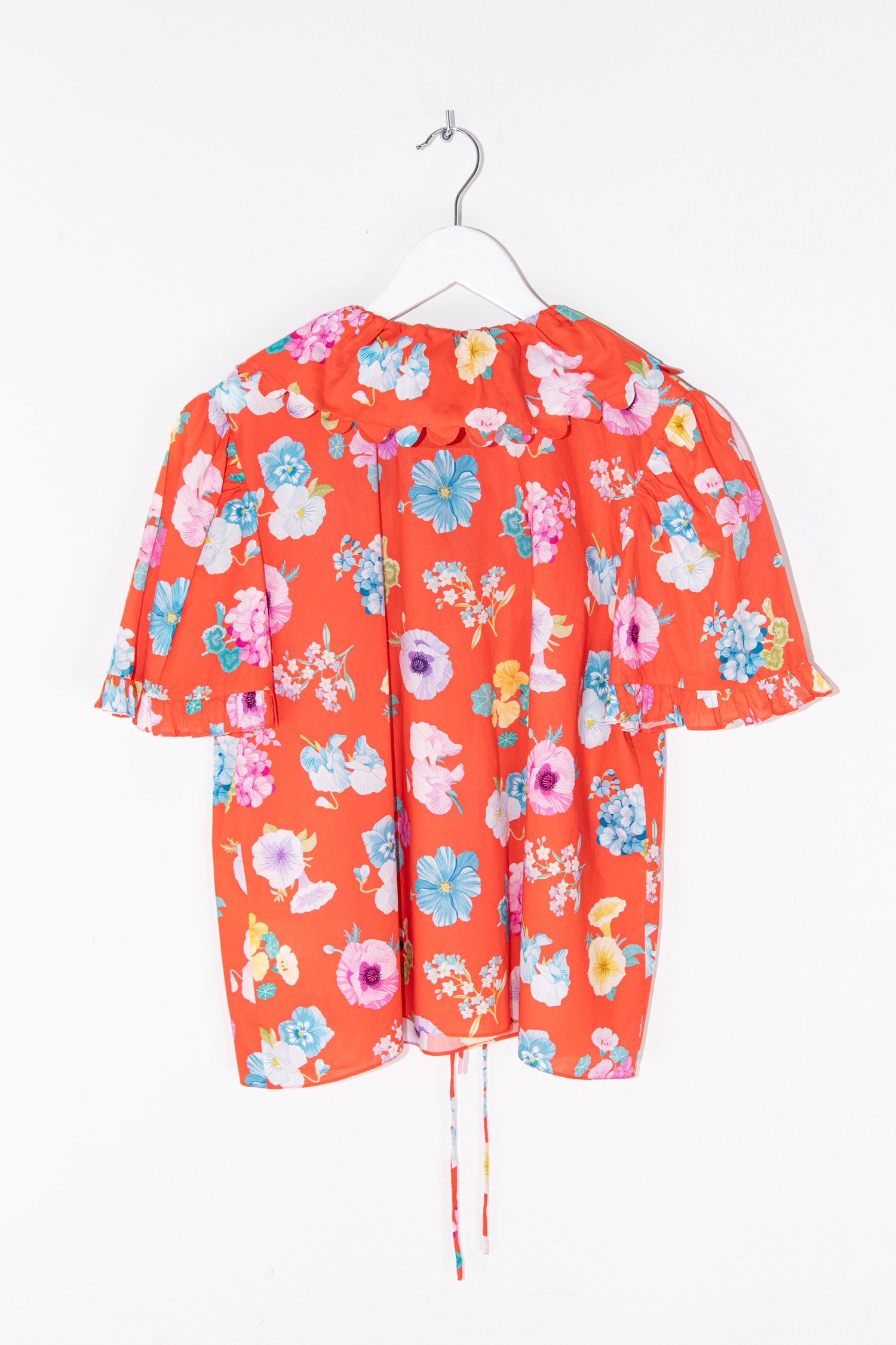 HORROR VACUI "Coco" Bluse in Korallfarben