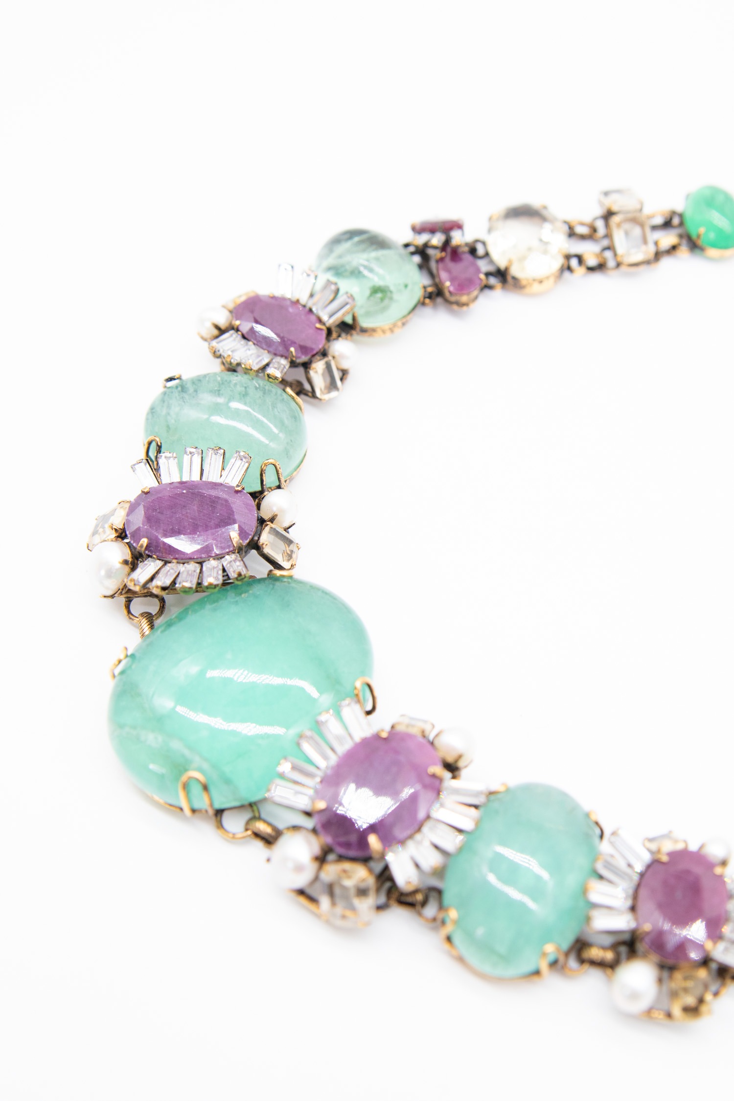Iradj Moini Schmuck-Set in Gold, Grün und Lila
