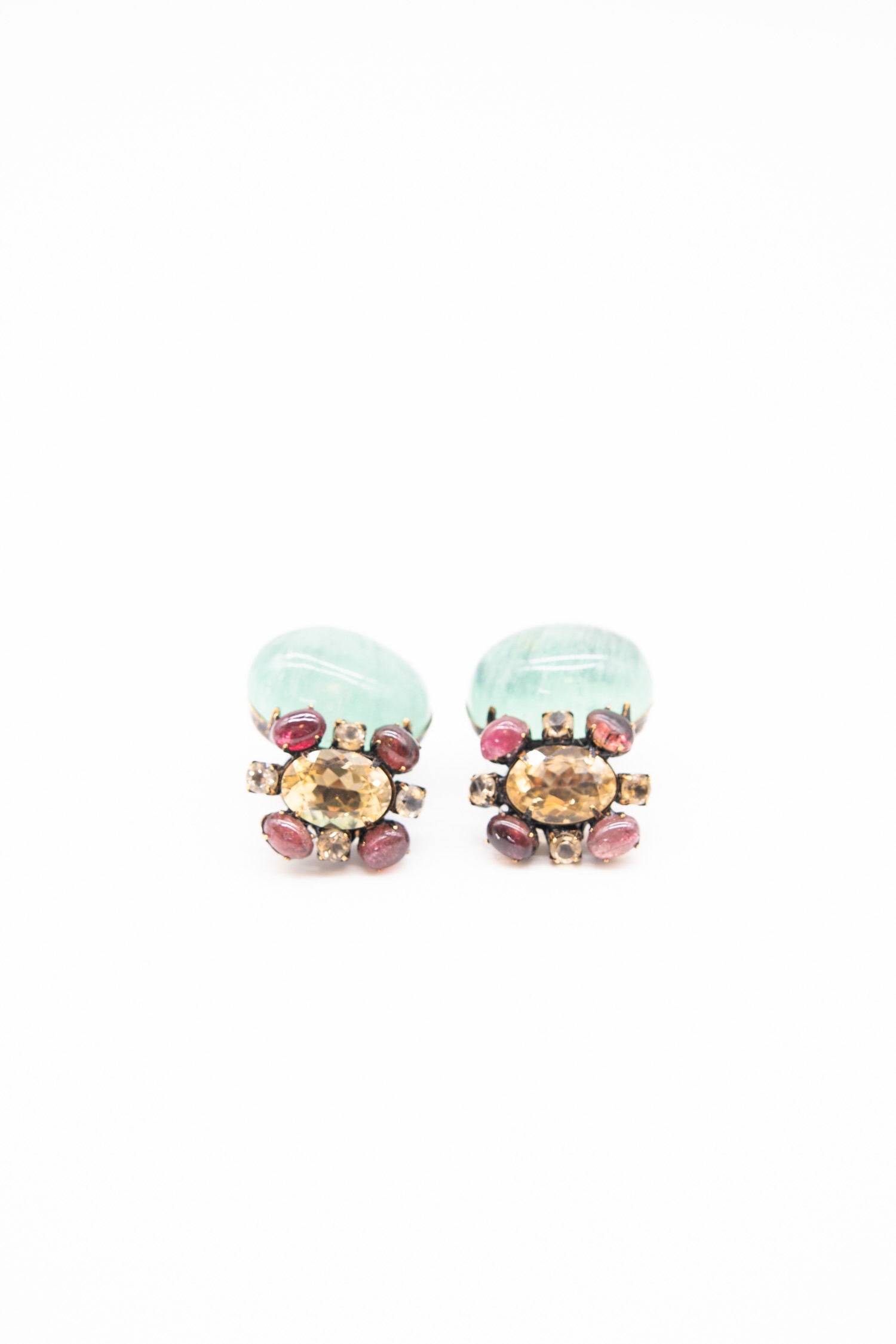 Iradj Moini Schmuck-Set in Gold, Grün und Lila