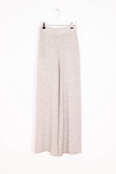 Iris Von Arnim Strickhose aus Kaschmir in Hellgrau