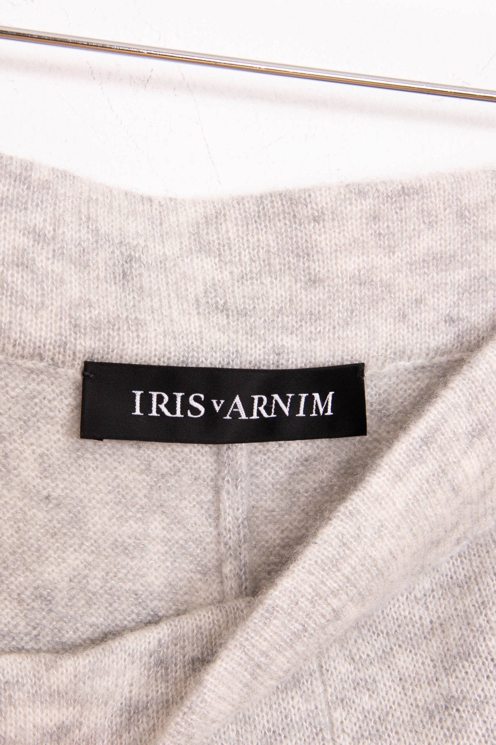 Iris Von Arnim Strickhose aus Kaschmir in Hellgrau