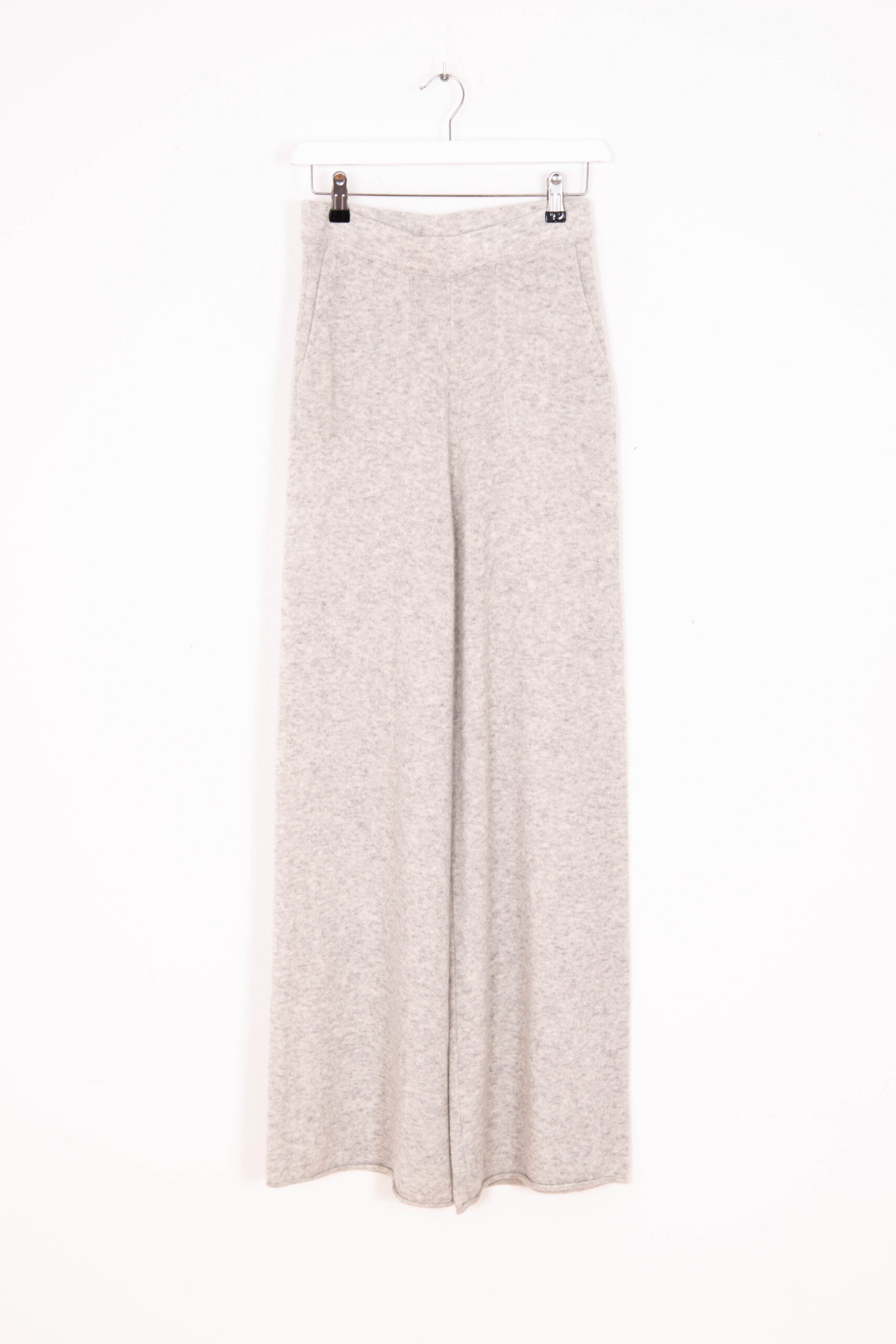 Iris Von Arnim Strickhose aus Kaschmir in Hellgrau