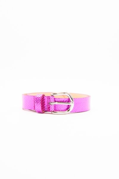Isabel Marant Gürtel in glänzendem Pink und Silber
