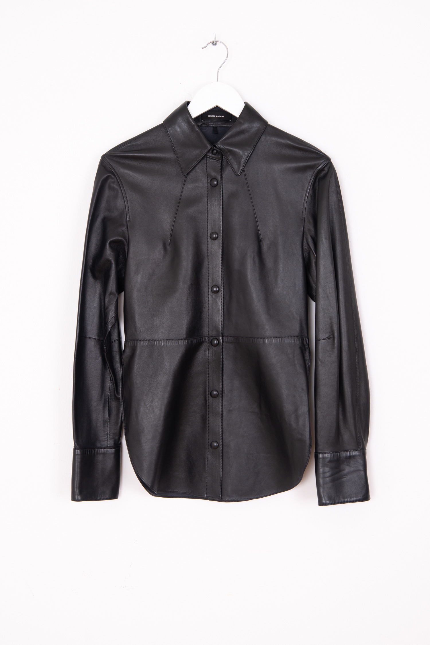 Isabel Marant Lederhemd in Schwarz