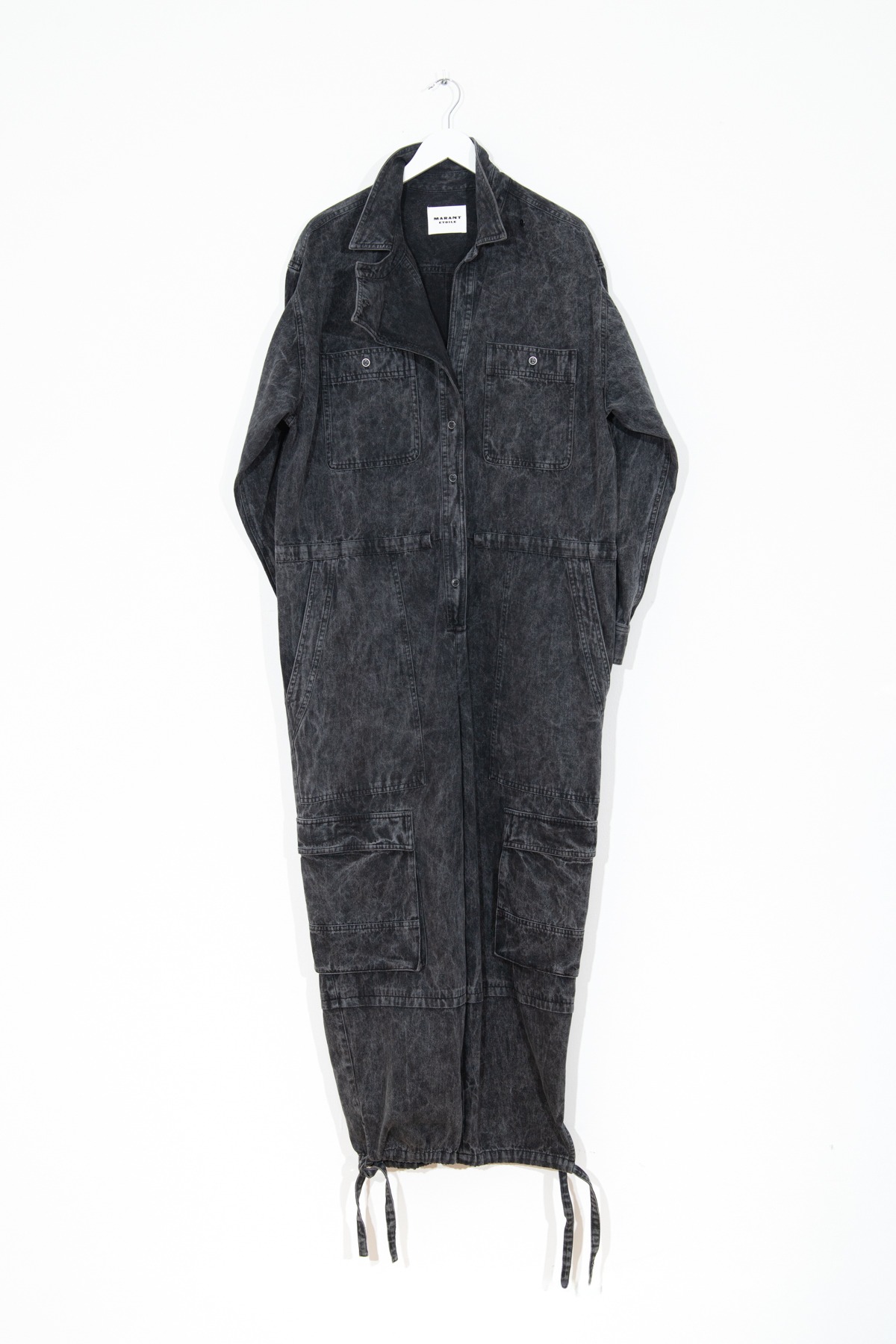 Marant Etoile "Idany" Overall aus Denim in Anthrazit und Grau