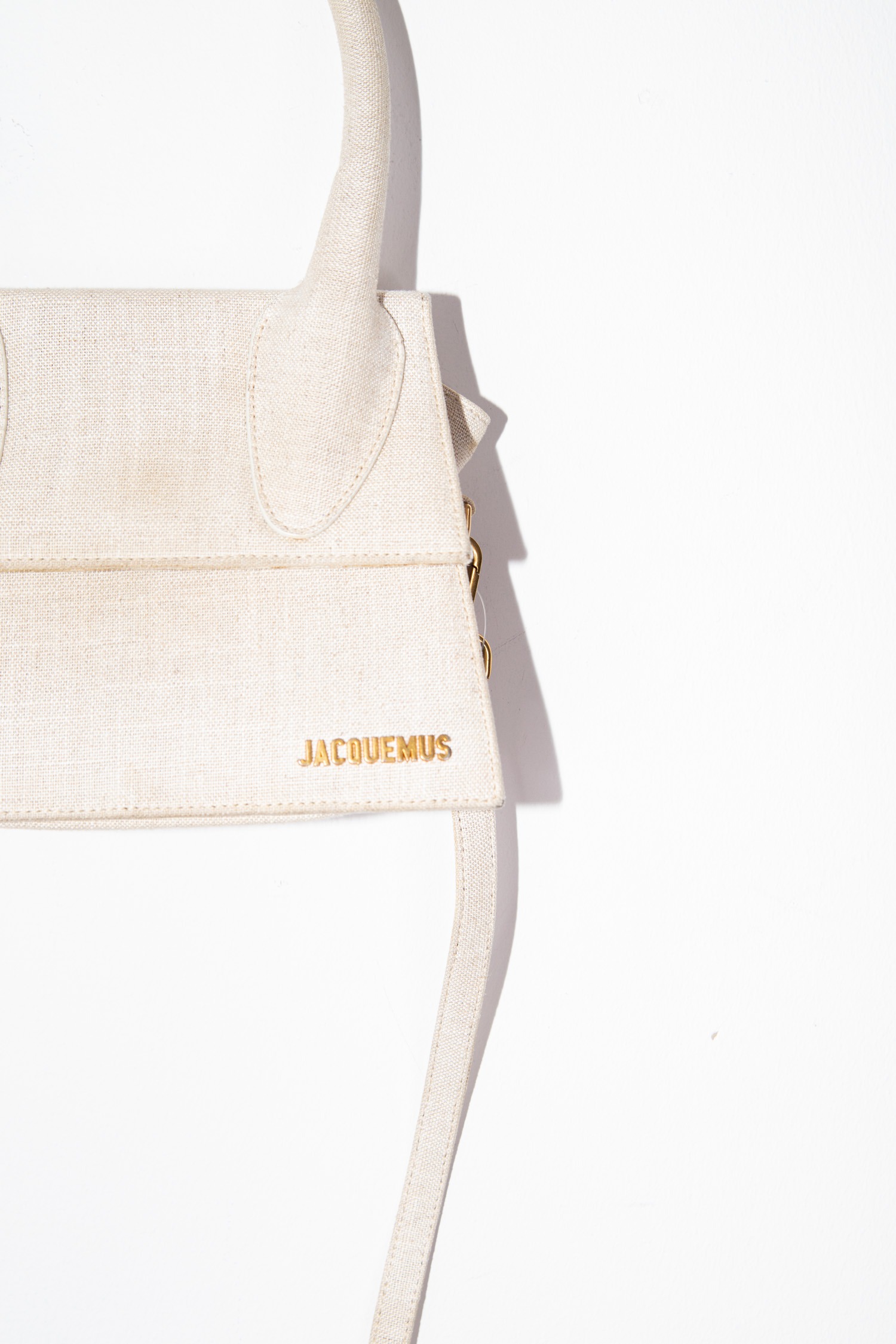 Jacquemus "Le Chiquito" große Handtasche in Hellbeige