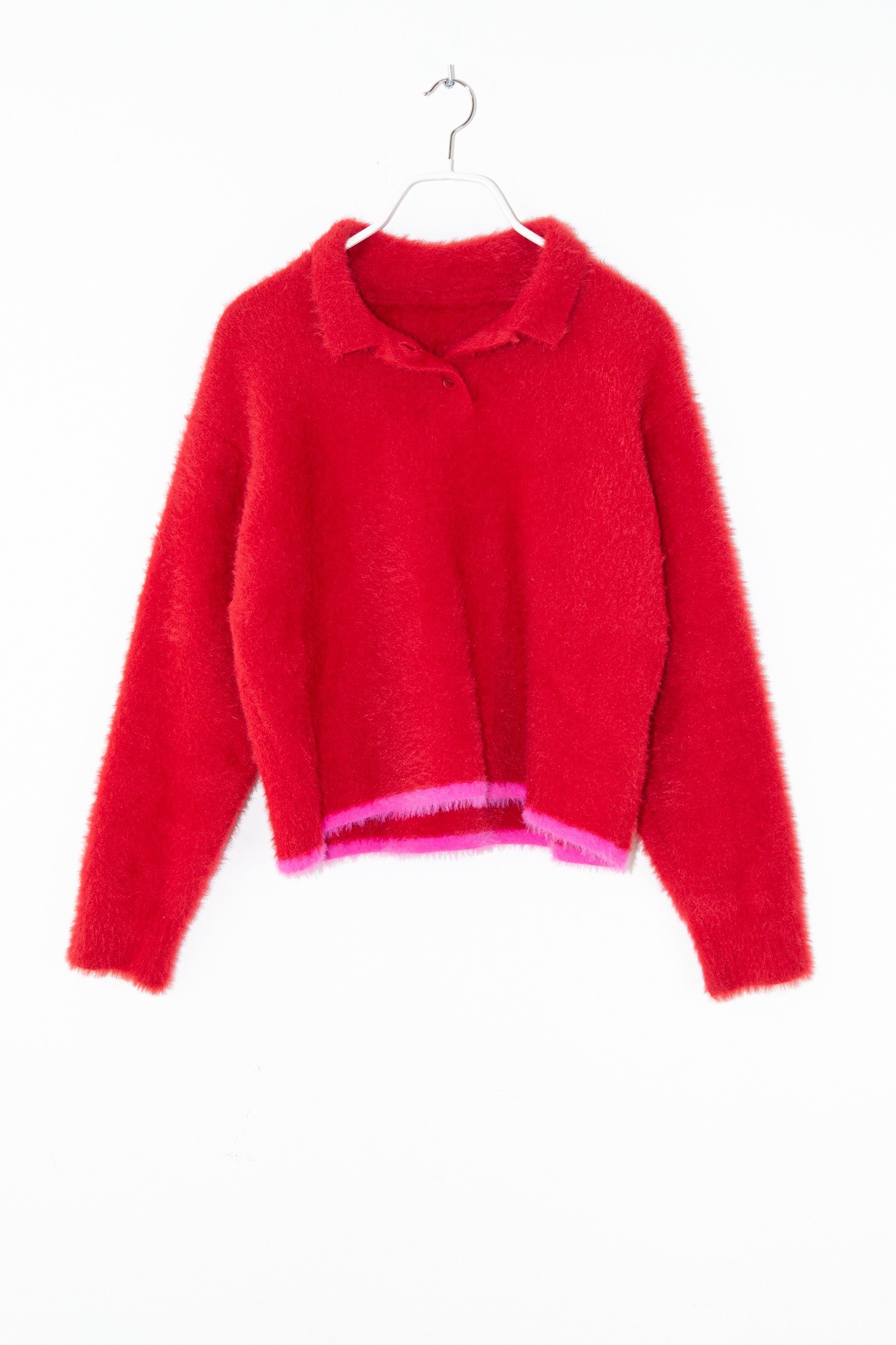 Jacquemus "Le Polo Neve" Pullover in Rot und Pink