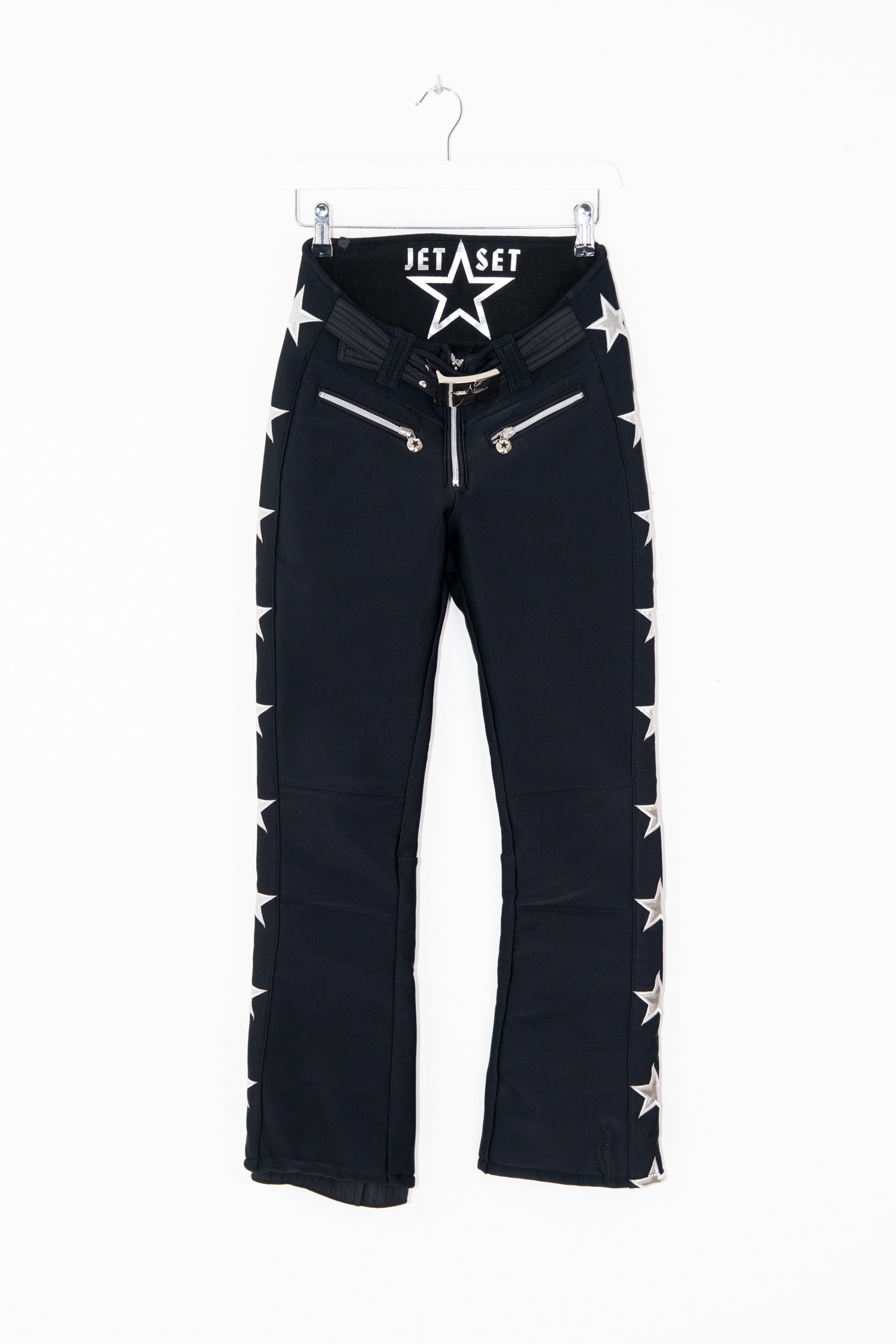 Jet Set "Tiby Silver" Skihose mit Sternen in Schwarz und Silber