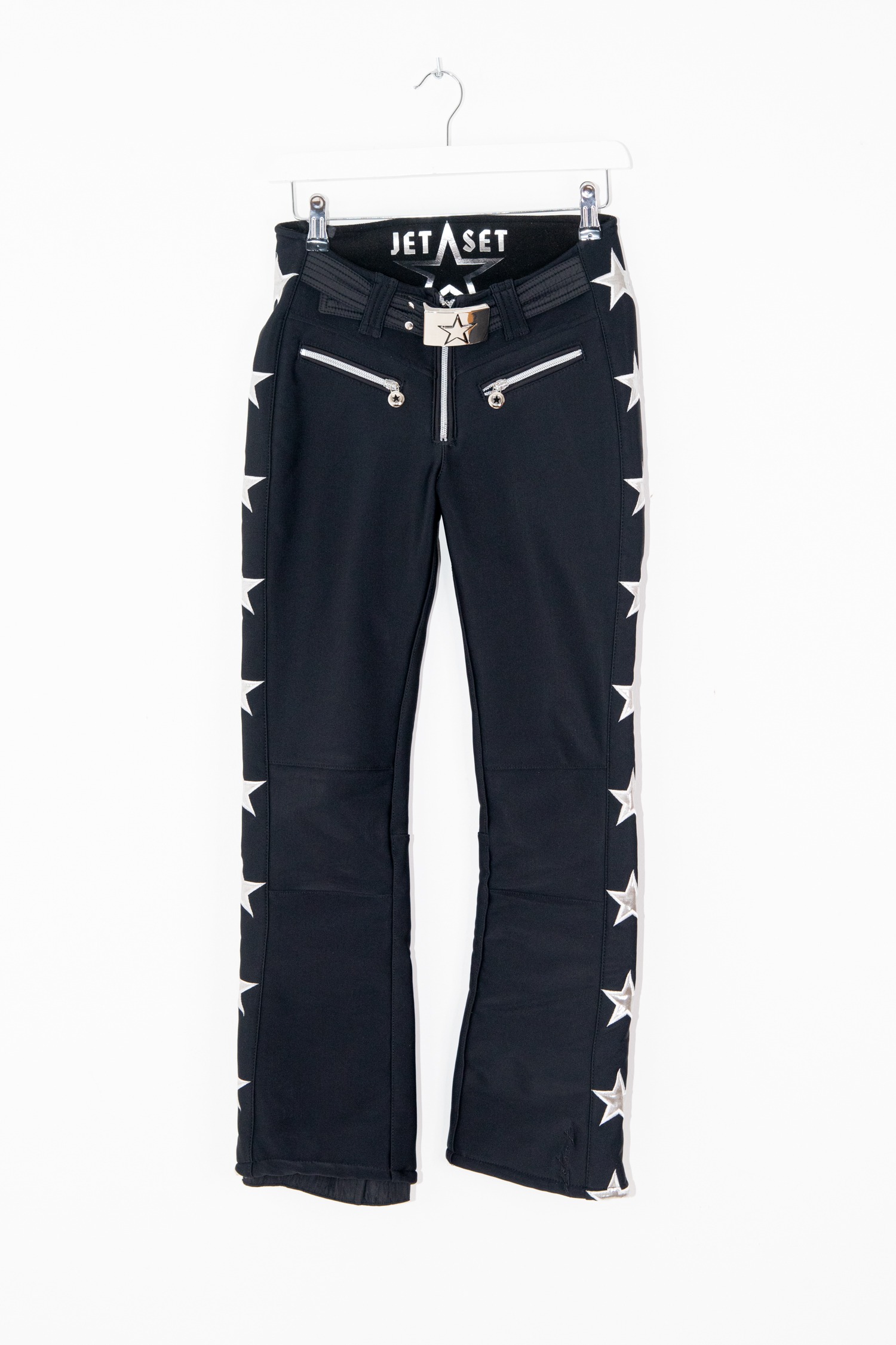 Jet Set "Tiby Silver" Skihose mit Sternen in Schwarz und Silber