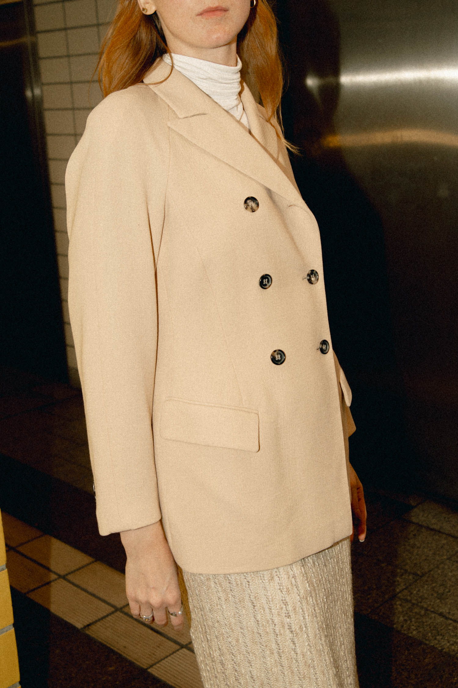 Jil Sander Vintage langer Blazer in Sand