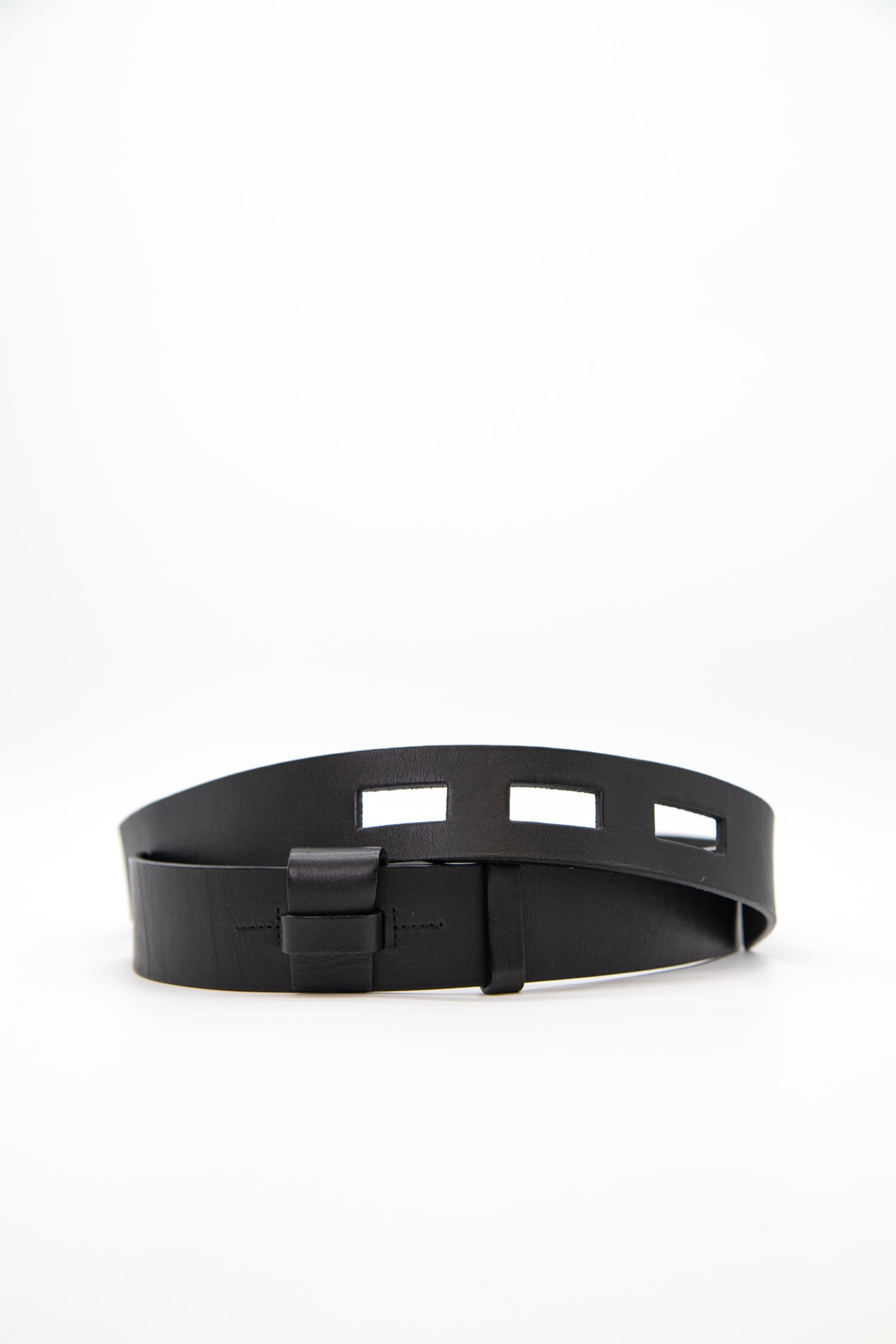 Jil Sander Gürtel aus Leder in Schwarz