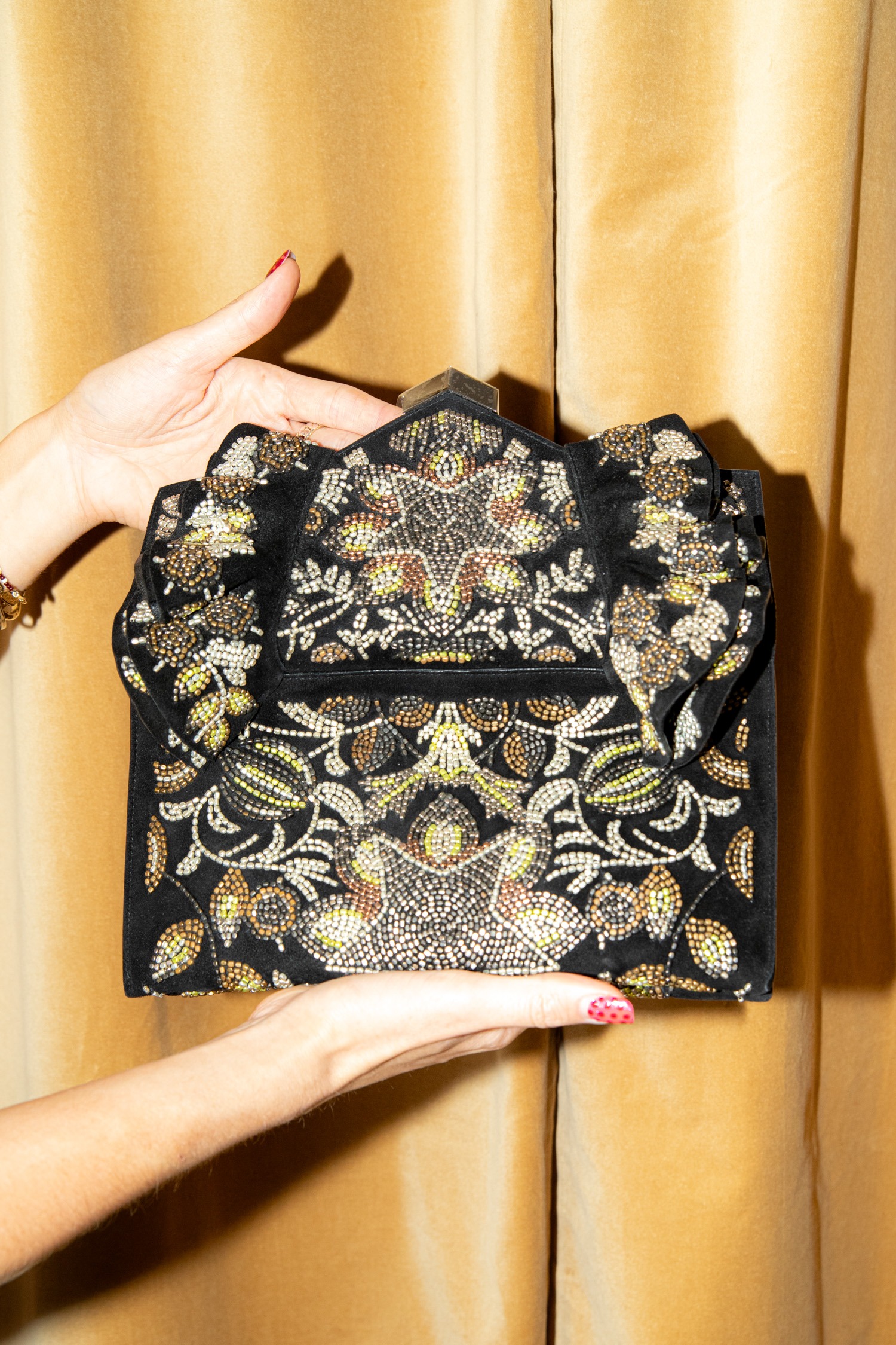 Jimmy Choo Clutch mit Perlenstickerei