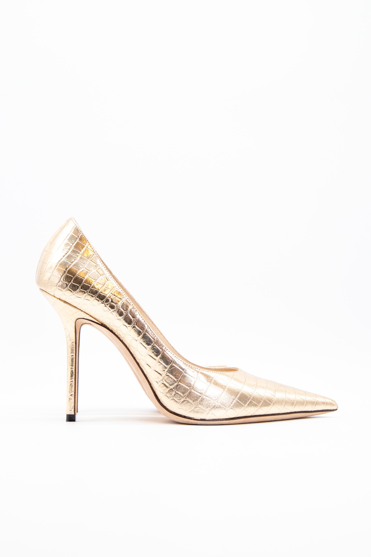 Jimmy Choo "Love 85" Pumps aus Leder in Gold