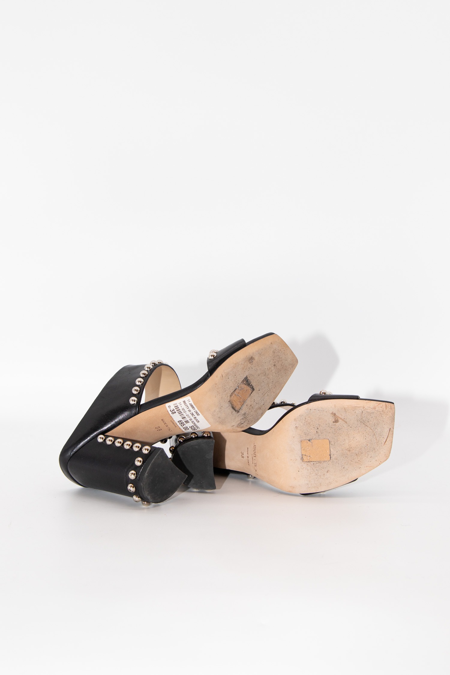 Jimmy Choo Sandaletten mit Nieten in Schwarz