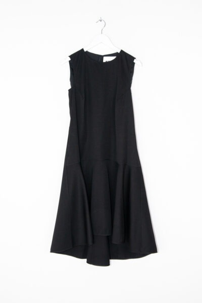 Jil Sander Midikleid mit ausgestellten Saum in Schwarz