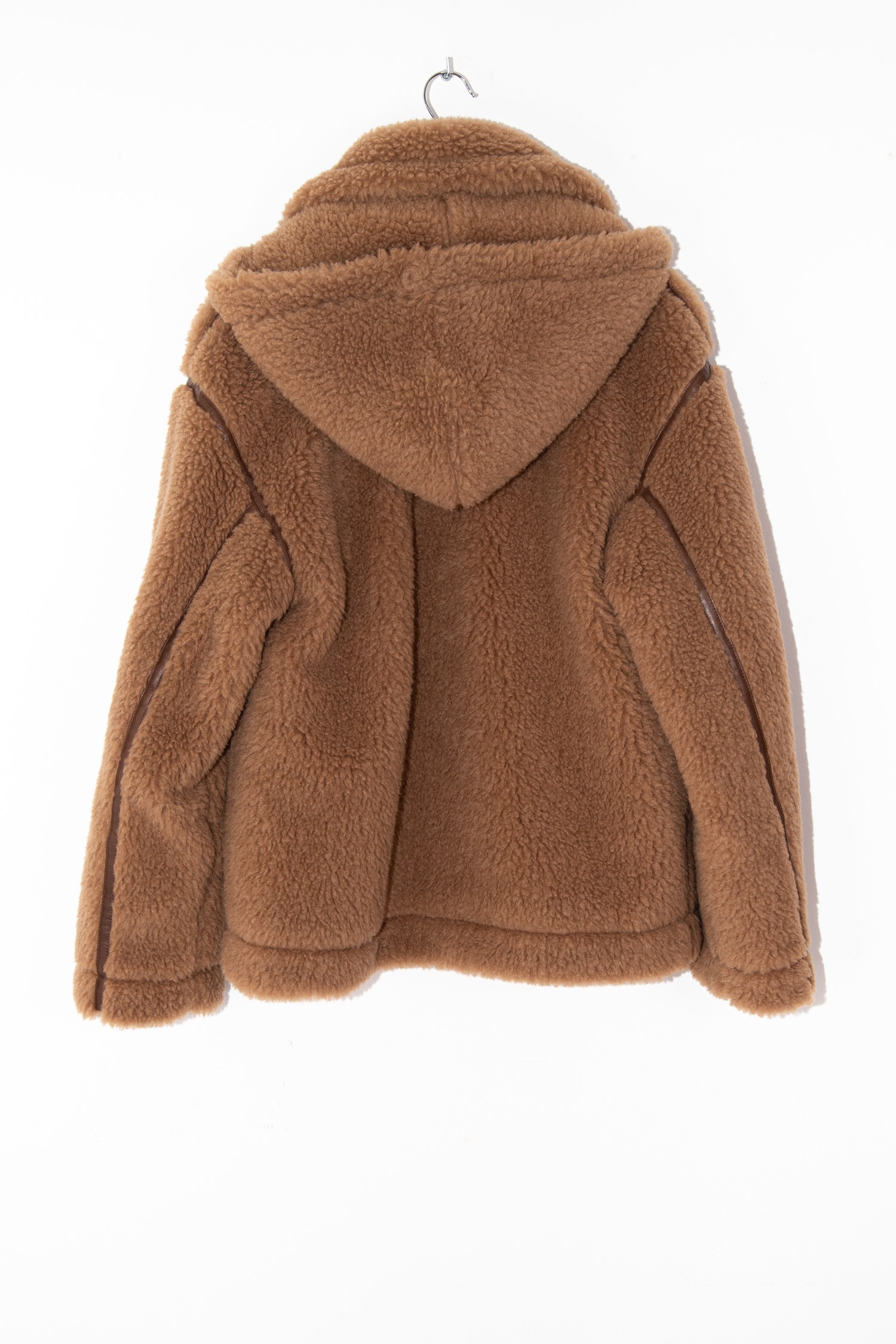 Juun.j Teddyjacke mit Kapuze in Hellbraun