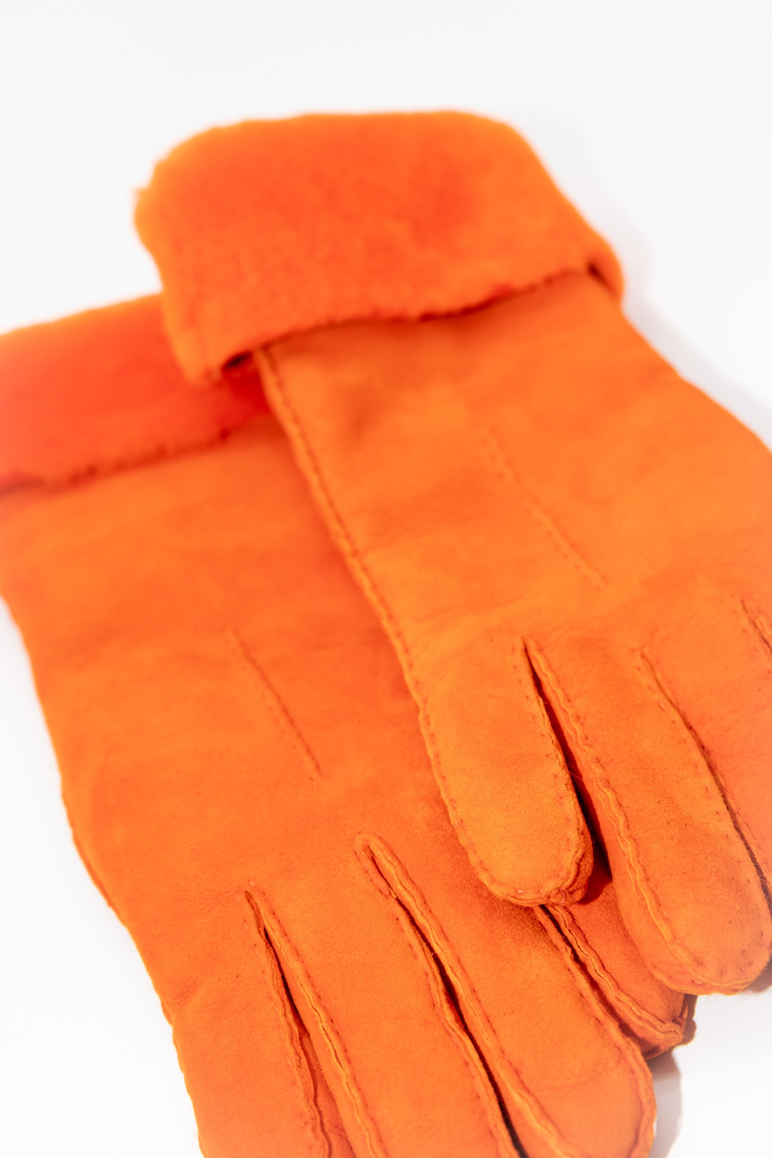 Kenzo Handschuhe aus Lammfell in Orange