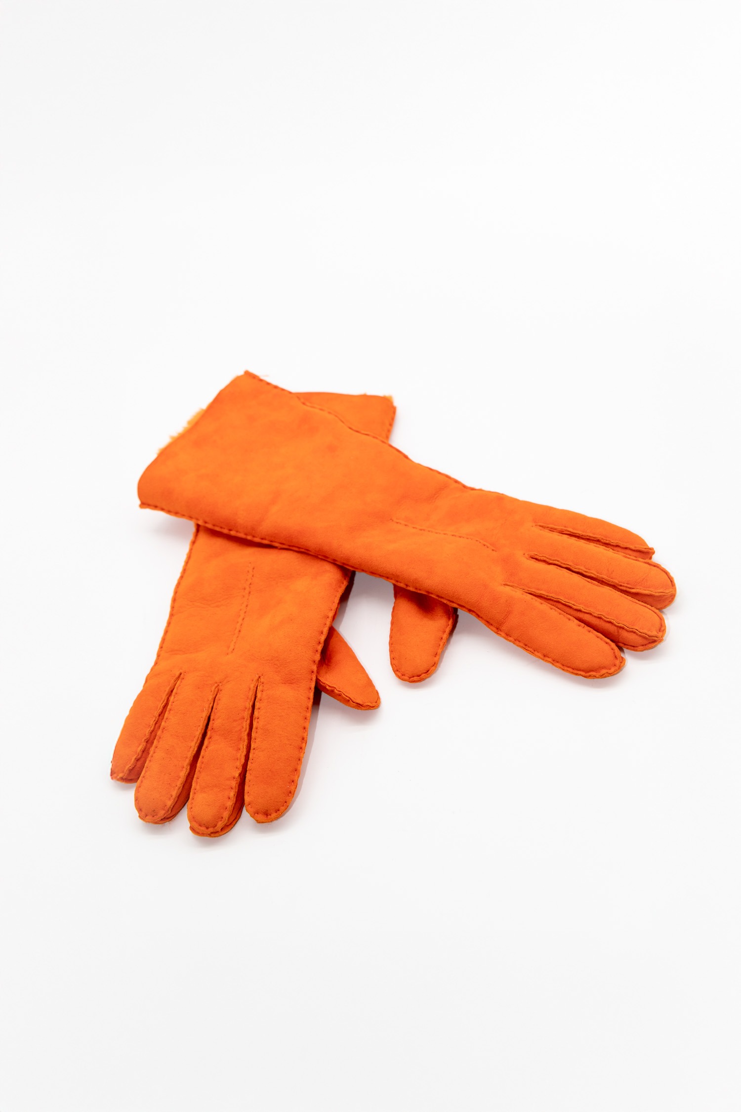 Kenzo Handschuhe aus Lammfell in Orange