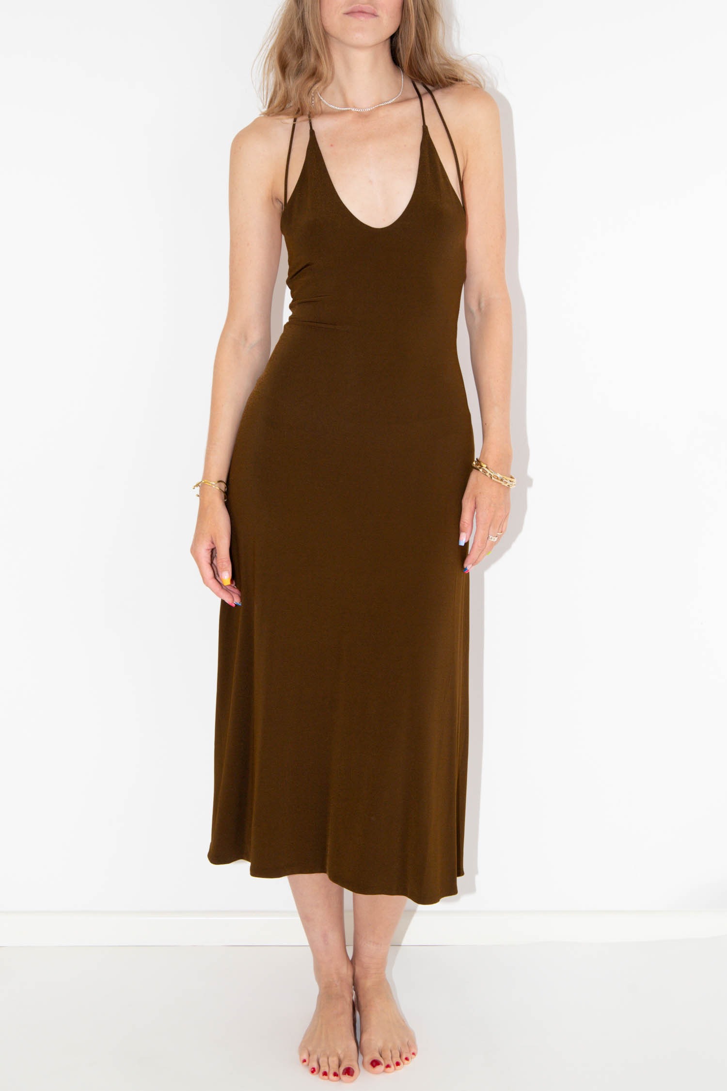 Khaite Midikleid in Oliv