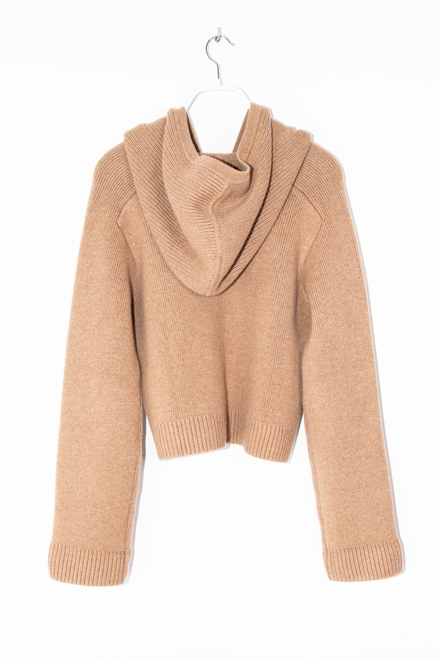 Khaite "Winston" Strickjacke mit Kapuze in Camelfarben