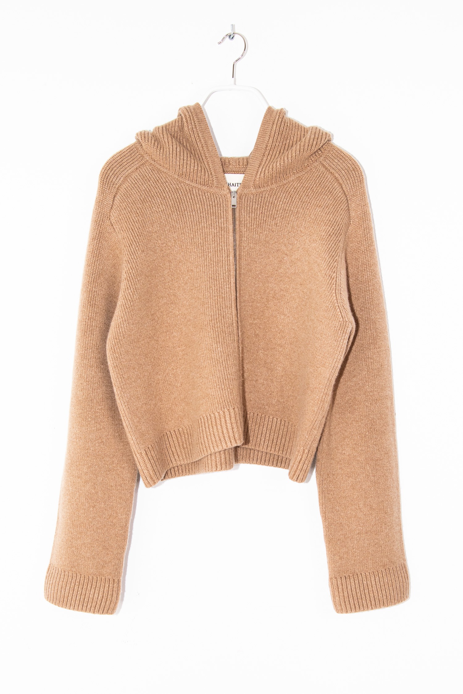 Khaite "Winston" Strickjacke mit Kapuze in Camelfarben