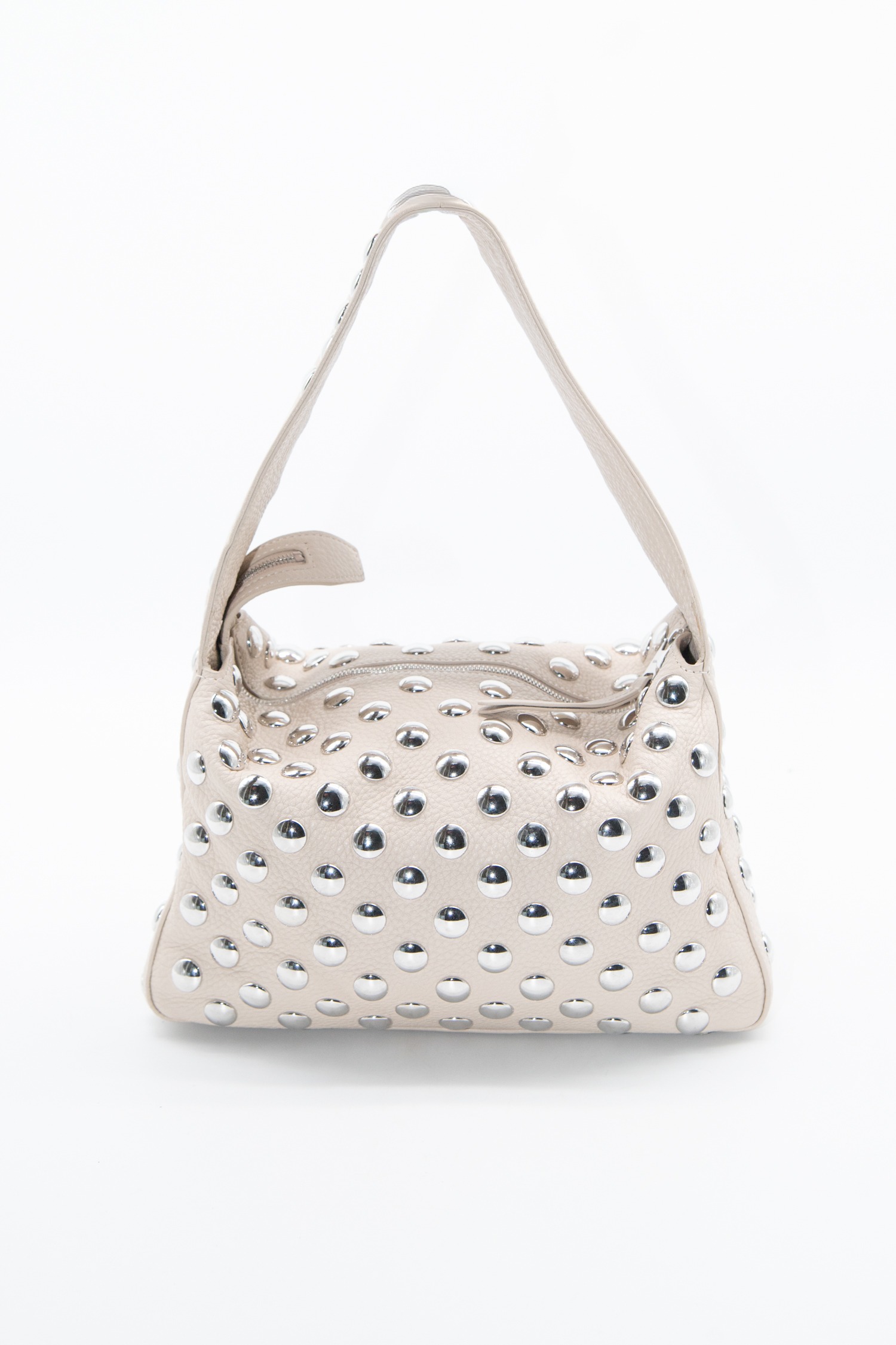 Khaite "Elena Medium" aus Leder in Ecru und Silber