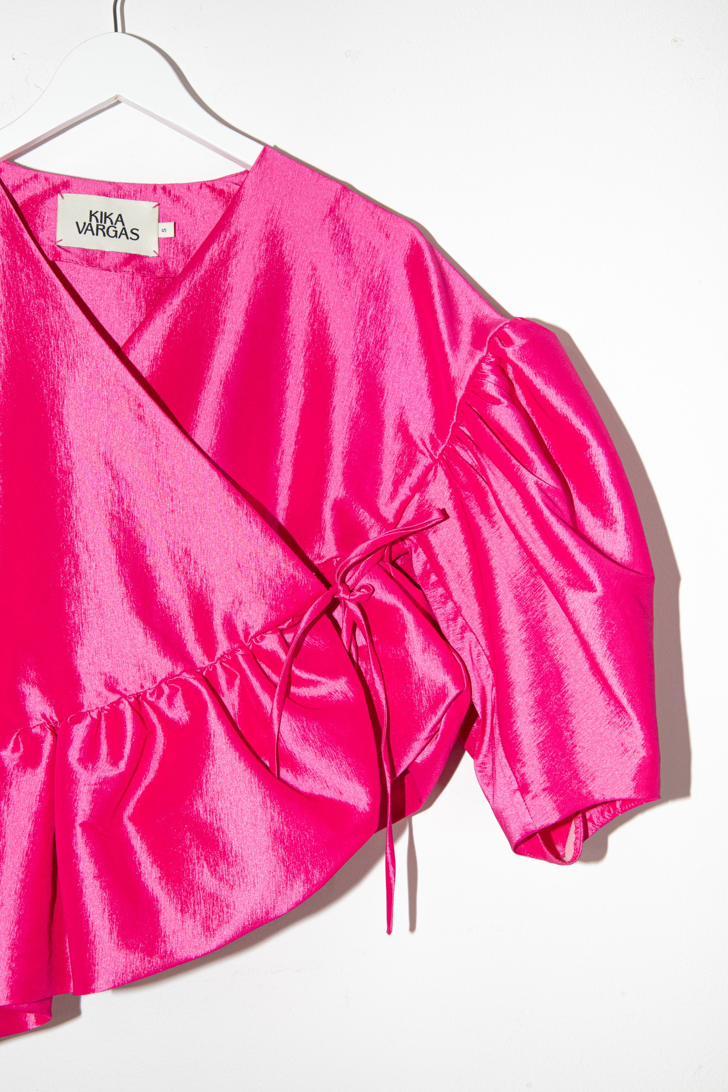 Kika Vargas Wickelbluse in Pink