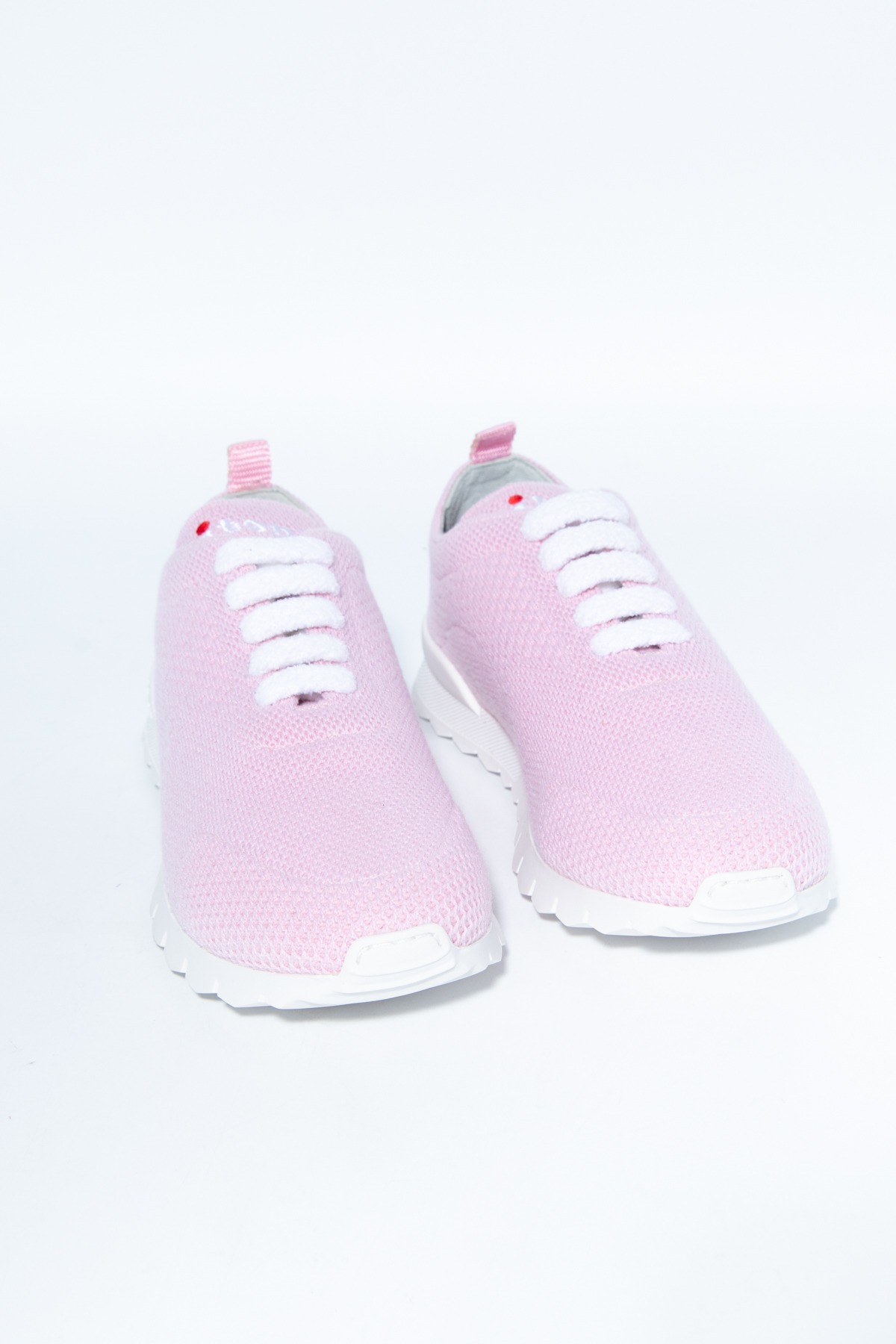 Kiton "Cashmere" Sneaker in Rosa und Weiß
