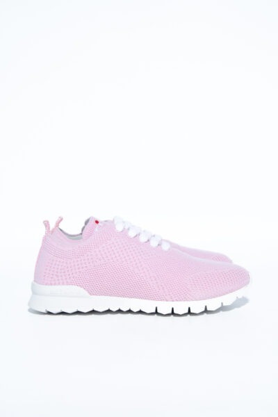 Kiton "Cashmere" Sneaker in Rosa und Weiß