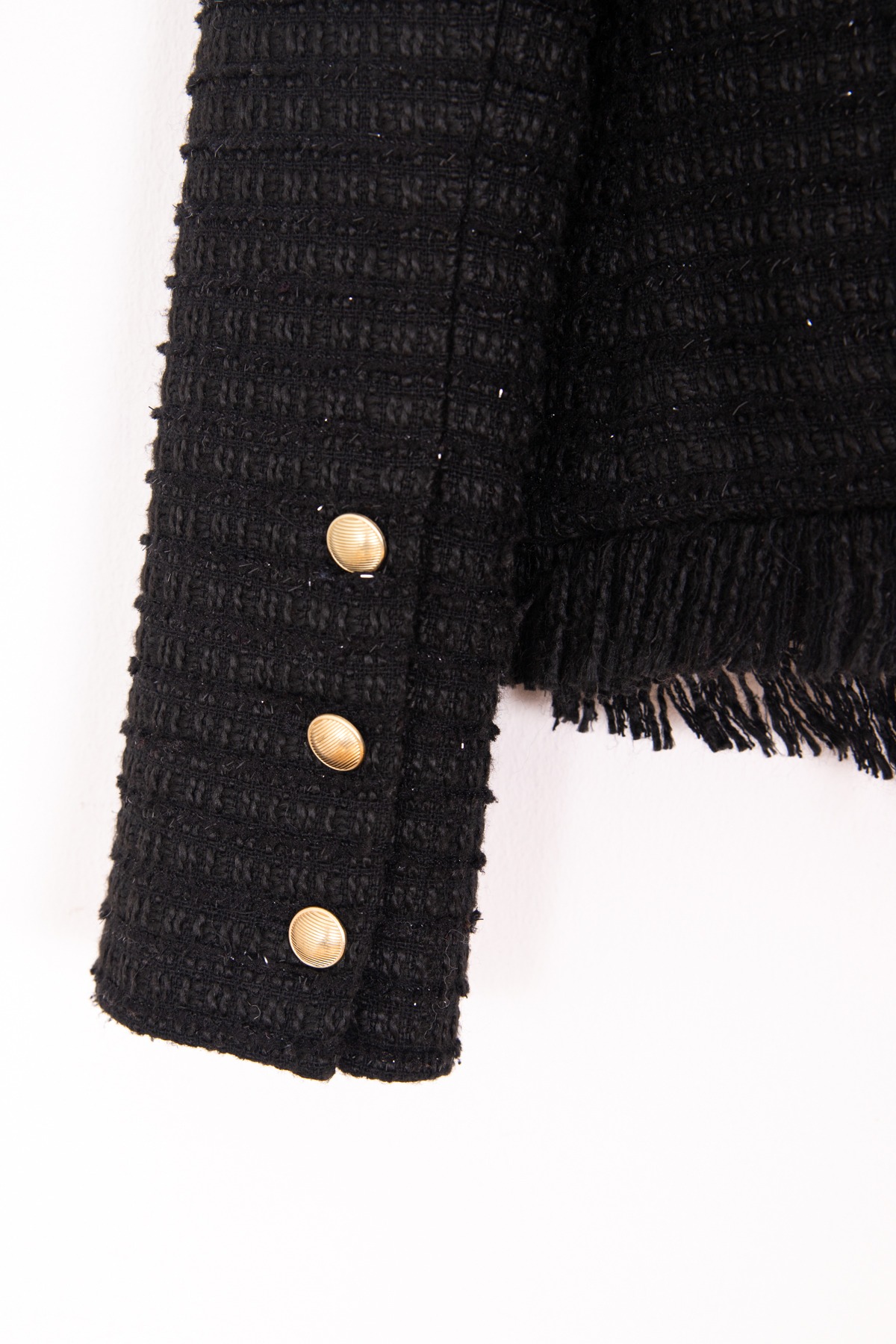 L'Agence "Angelina" Bouclé-Blazer in Schwarz