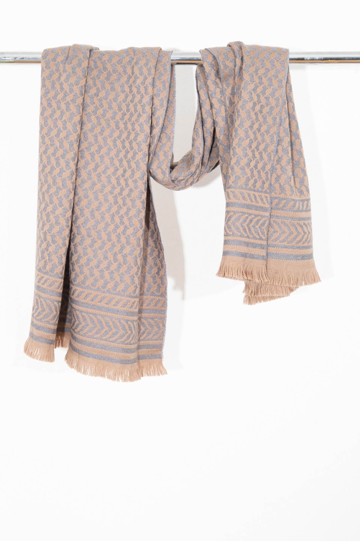 Lala Berlin Schal in Beige und Grau