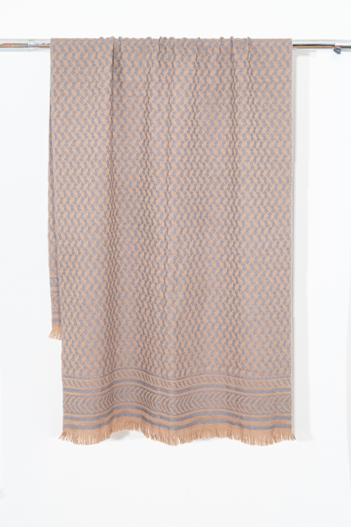 Lala Berlin Schal in Beige und Grau
