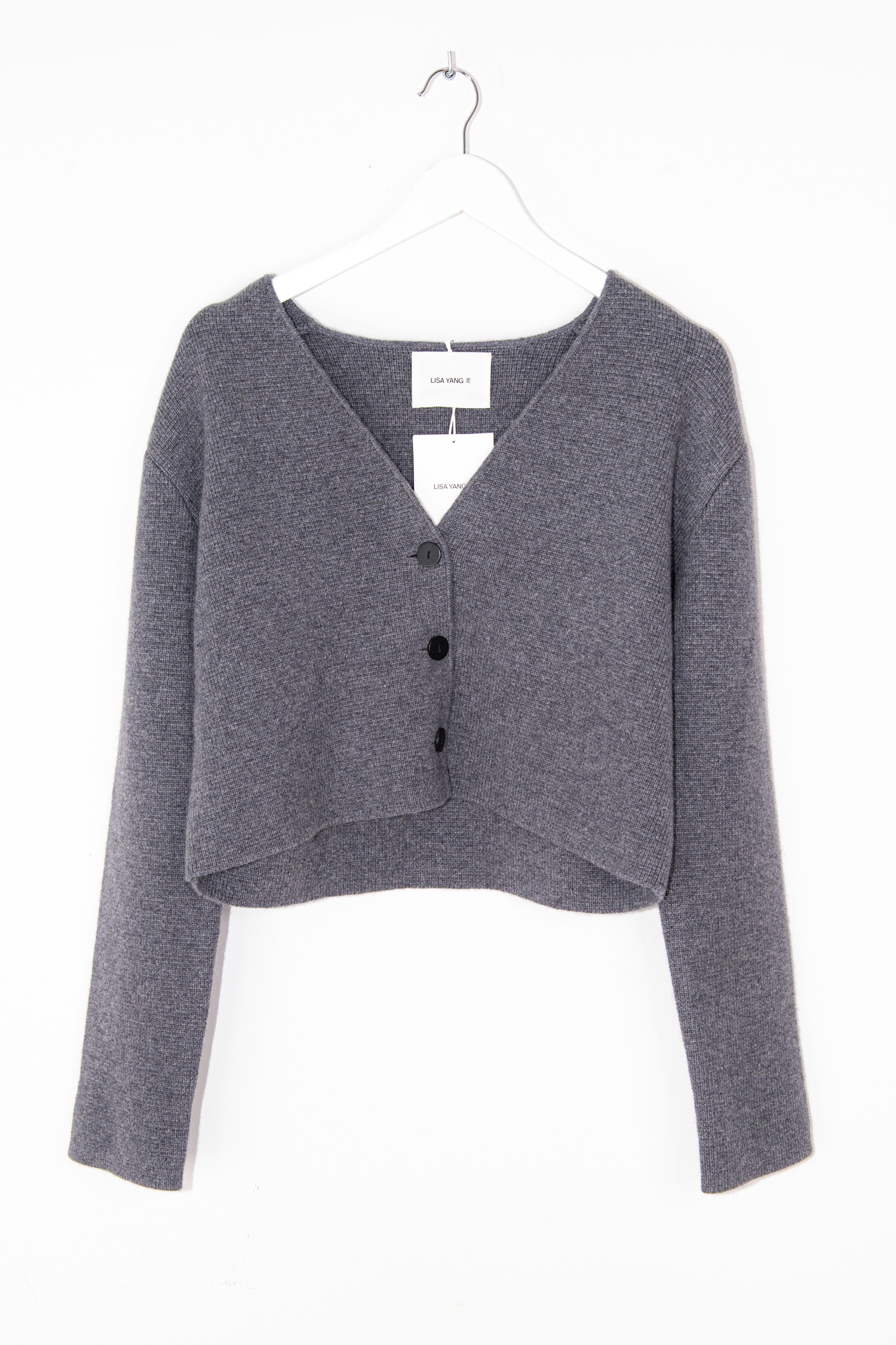 Lisa Yang "Giulietta" Strickjacke in Dunkelbraun