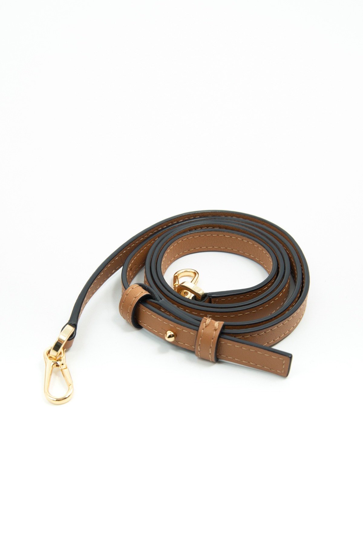 Loewe "Flamenco" Clutch in Hellbraun und Gold